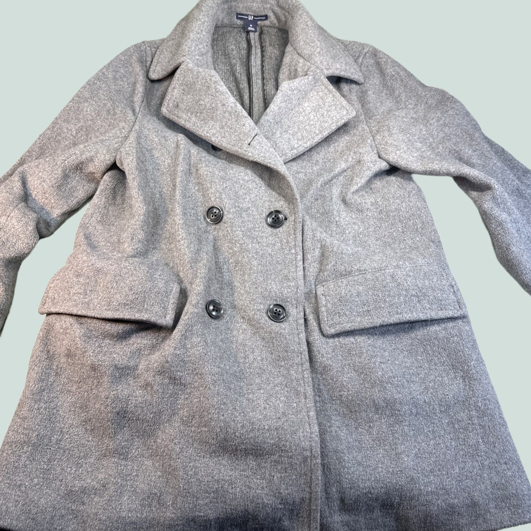 Gap VINTAGE The Gap Soft-Brushed Peacoat for Women Size M / US 6-8 / IT 42-44 - 1 Thumbnail