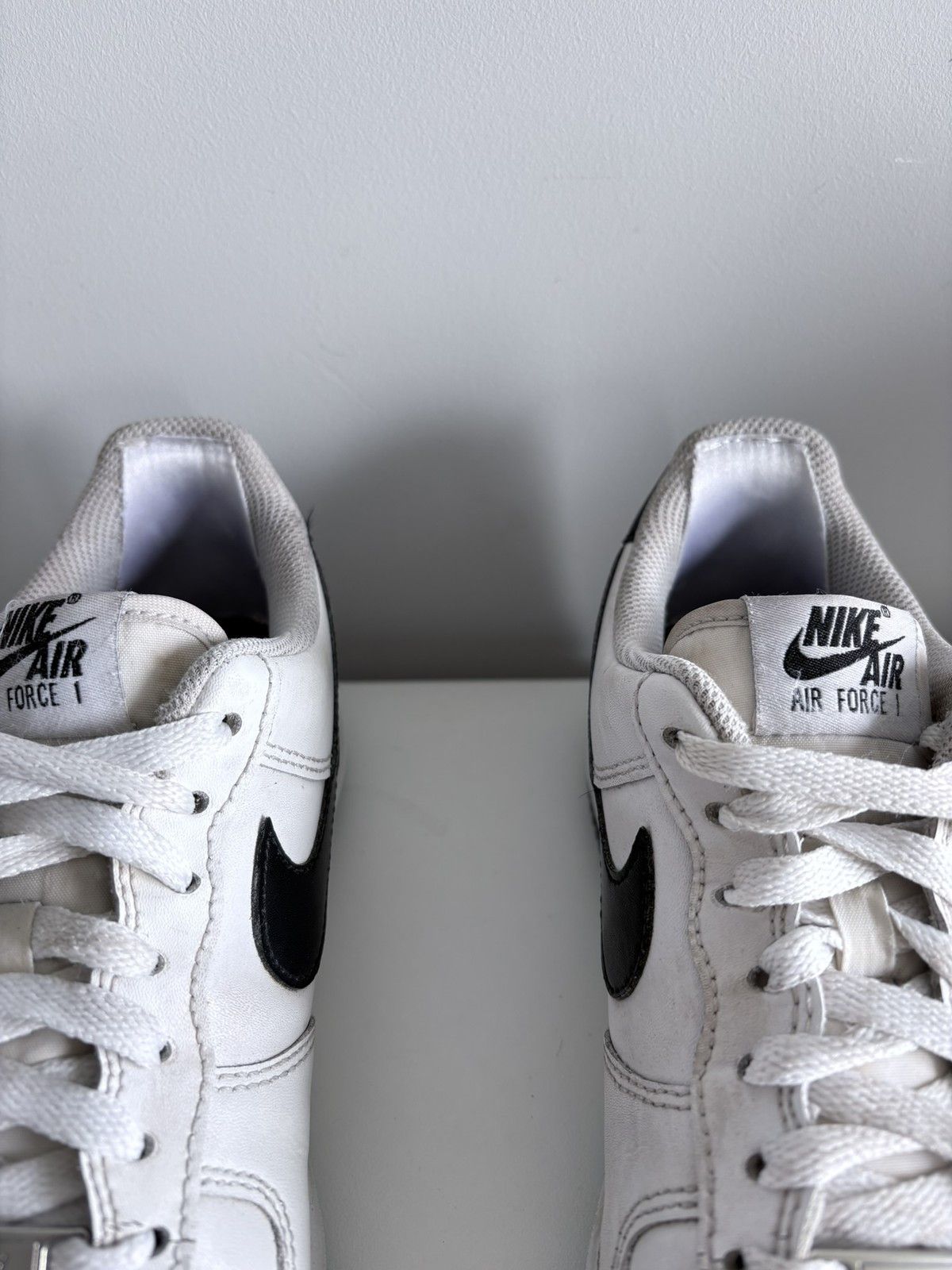 Nike Nike Air Force 1 Low white black leather women's size 38.5 Size US 8.5 / IT 38.5 - 3 Thumbnail