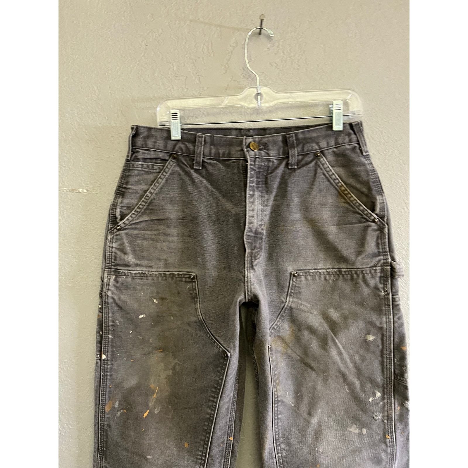 Carhartt Carhartt B139 GVL Gray Dungaree Double Knee Pants 32x32 Size US 32 / EU 48 - 3 Thumbnail