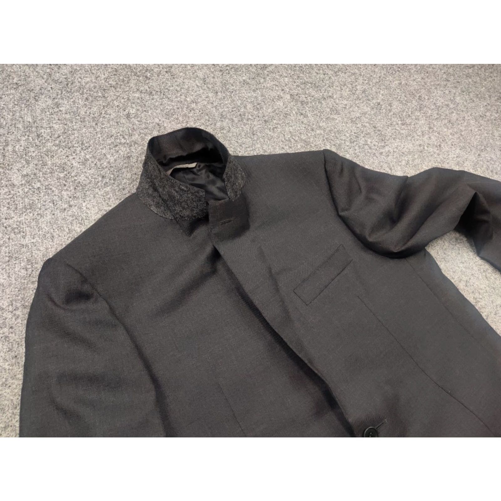 Canali Canali Italy Design 13280 / 30 slim fit 2 button Business Classic Suit Dark Gray wool fabric Size 50R - 6 Thumbnail