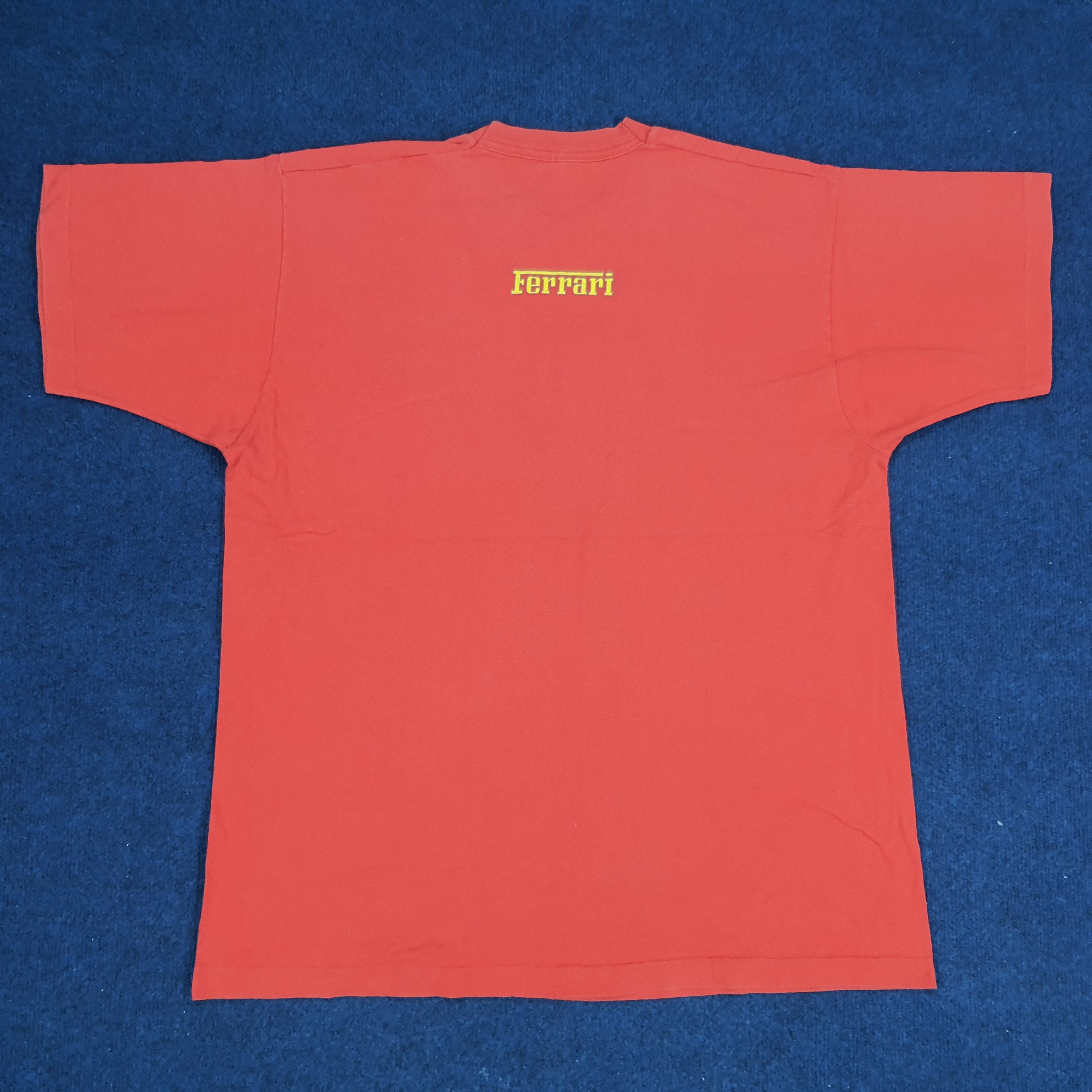Ferrari × Vintage Vintage Ferrari Center Logo Motorsports Tshirt Size US XL / EU 56 / 4 - 3 Thumbnail