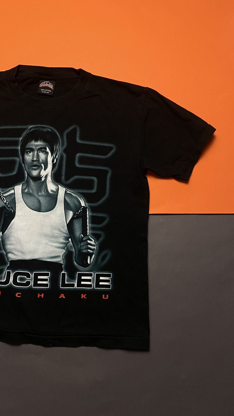 Vintage Bruce Lee Nunchaku The Dragon Heavy Cotton Big logo Crewneck Size US S / EU 44-46 / 1 - 2 Thumbnail