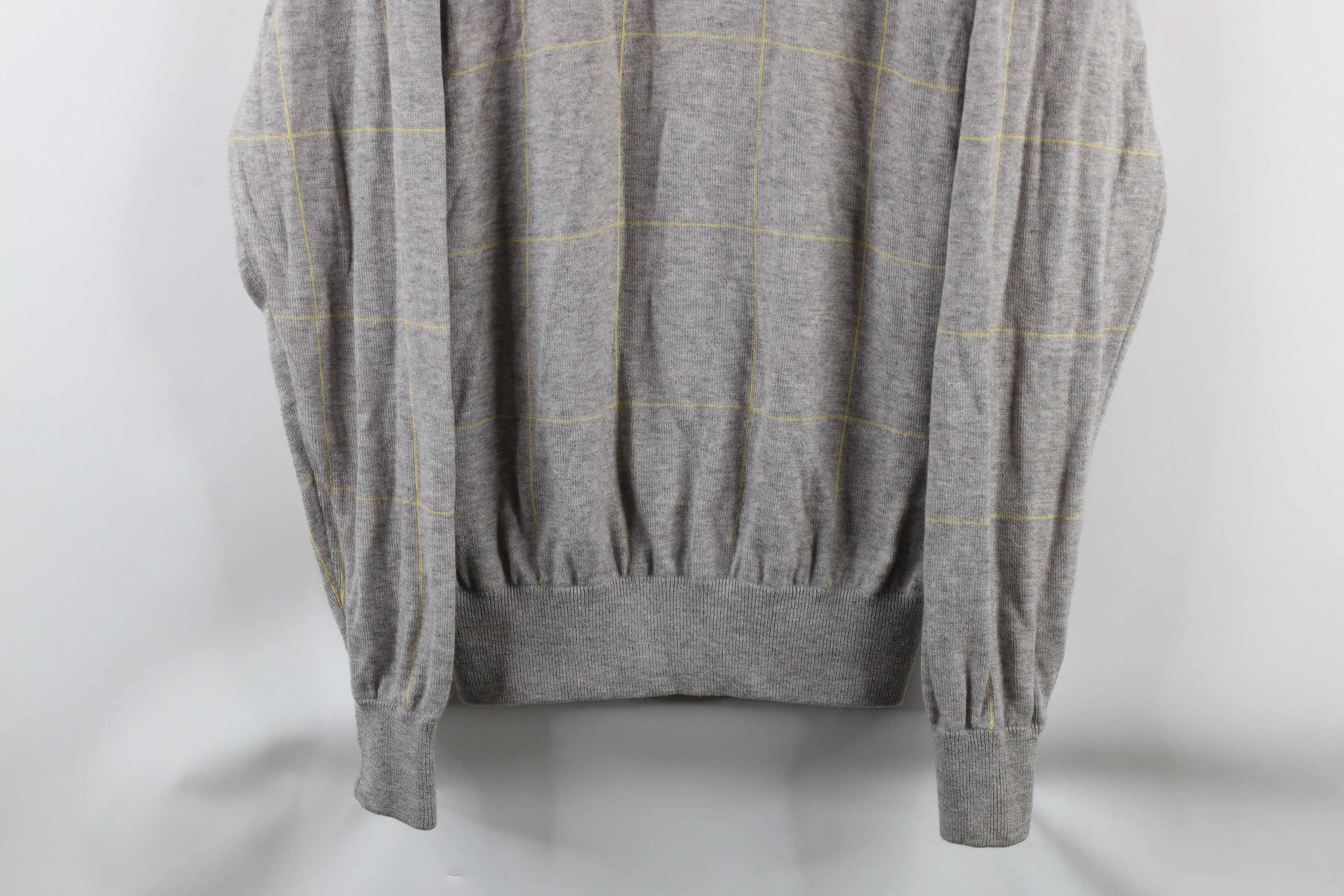 Peter Millar × Vintage Peter Millar Cashmere Knit Half Zip Pullover Sweater Plaid Size US L / EU 52-54 / 3 - 3 Thumbnail