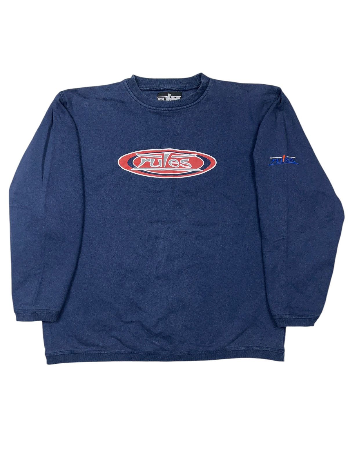 Vintage Vintage Rules Embroidered Logo Sweatshirt Crewneck Size US L / EU 52-54 / 3 - 1 Thumbnail