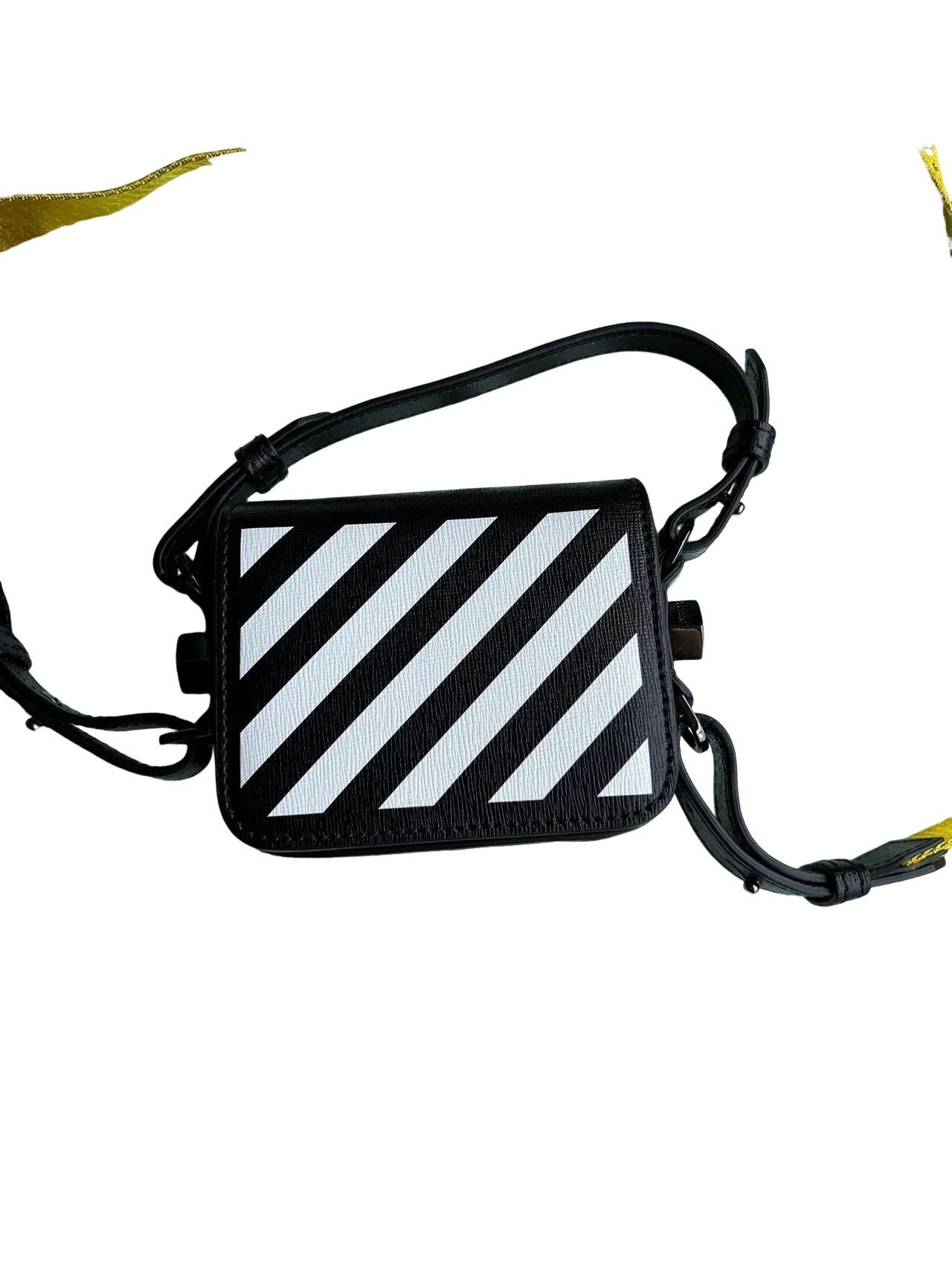 Off-White Off-White Diagonal Stripe Binder Clip Bag ONE SIZE Size ONE SIZE - 1 Thumbnail