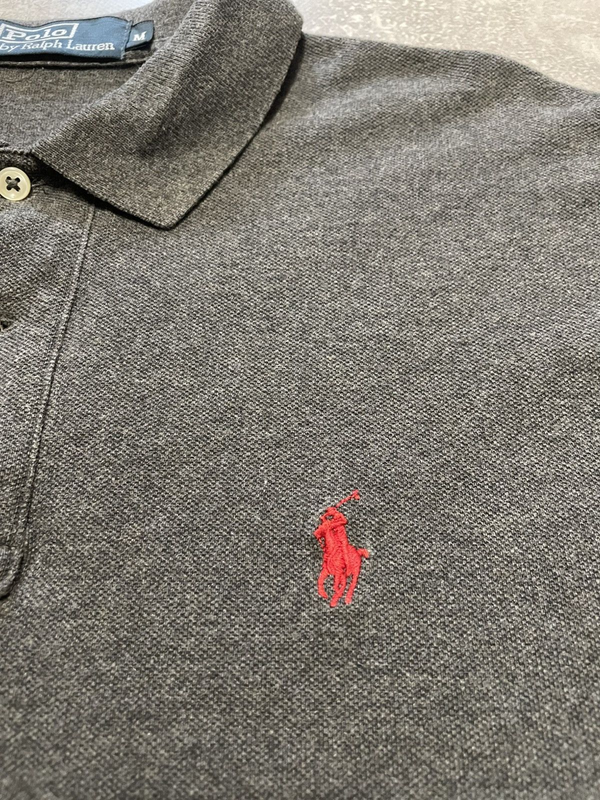 Polo Ralph Lauren Vintage Polo Ralph Lauren Gray Ponny Logo Polo Shirt Y2K Size US M / EU 48-50 / 2 - 6 Thumbnail