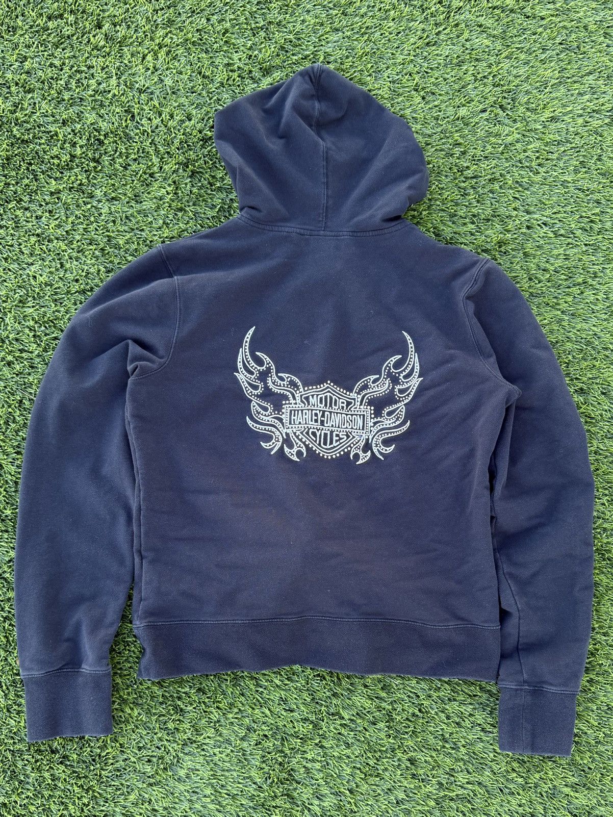 Harley Davidson Vintage y2k black Harley Davidson zip up hoodie size L Size L / US 10 / IT 46 - 2 Thumbnail