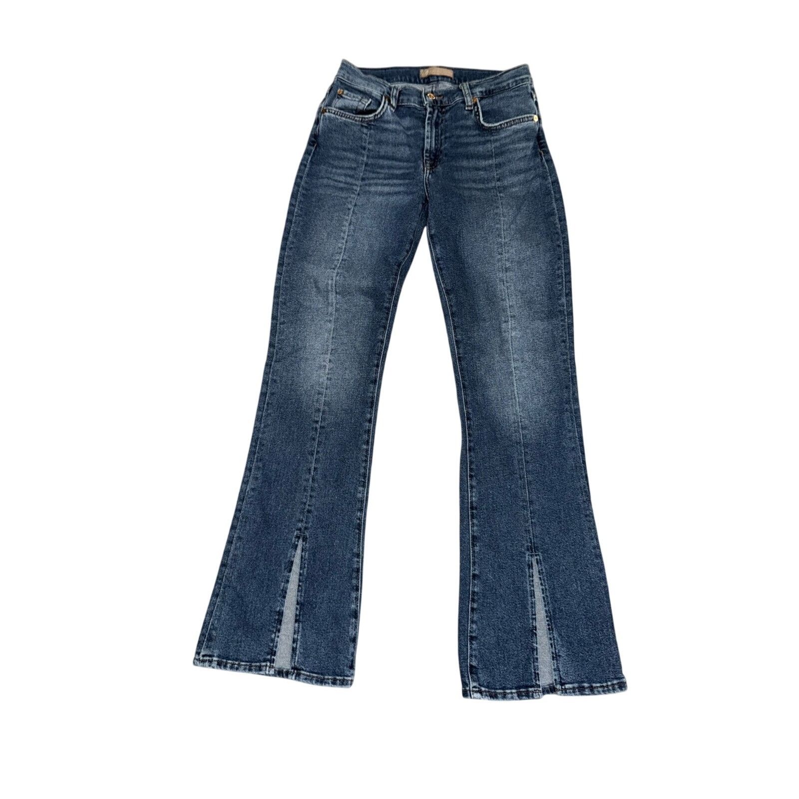 7 For All Mankind 7 For All Mankind LUXE Vintage Front SPLIT DENIM JEANS 27 Size 27" / US 4 / IT 40 - 2 Thumbnail