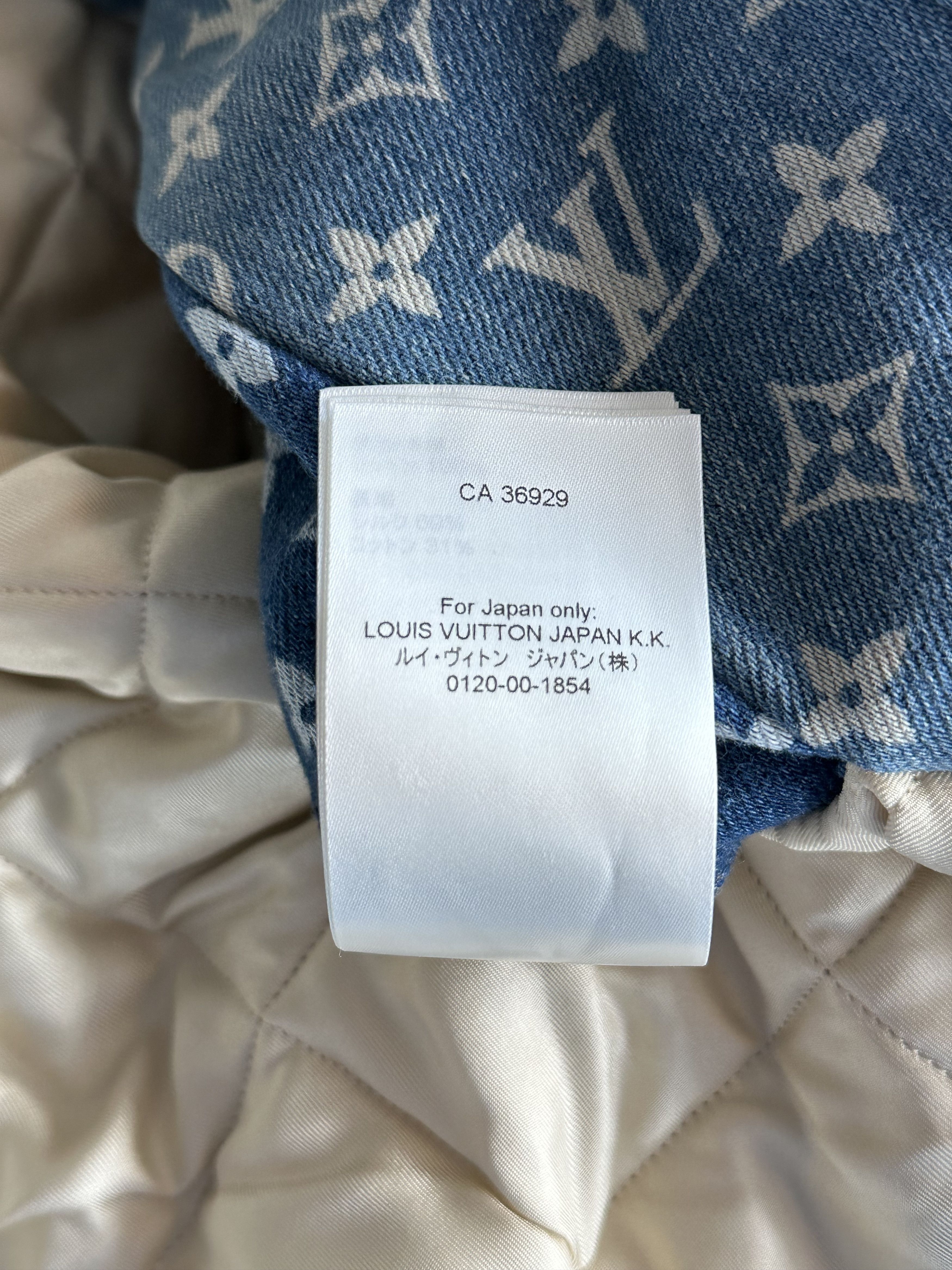 Louis Vuitton Blue Monogram Distressed Floral Workwear Jacket Size US XL / EU 56 / 4 - 8 Thumbnail