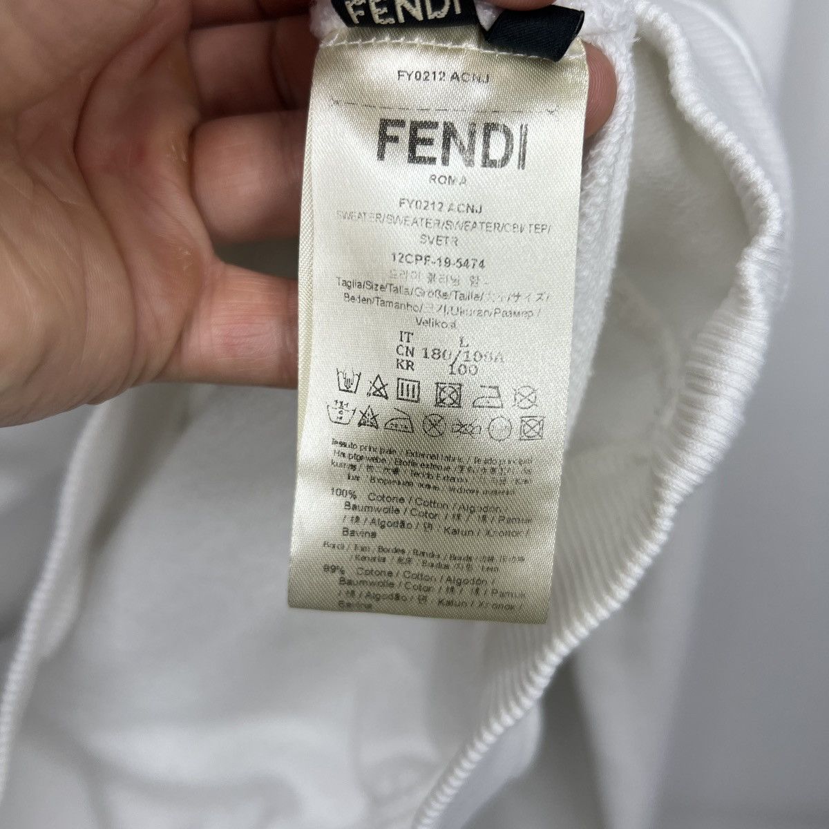 Fendi Fendi Roma x Joshua Vides Hoodie White Sweatshirt Size US L / EU 52-54 / 3 - 9 Thumbnail