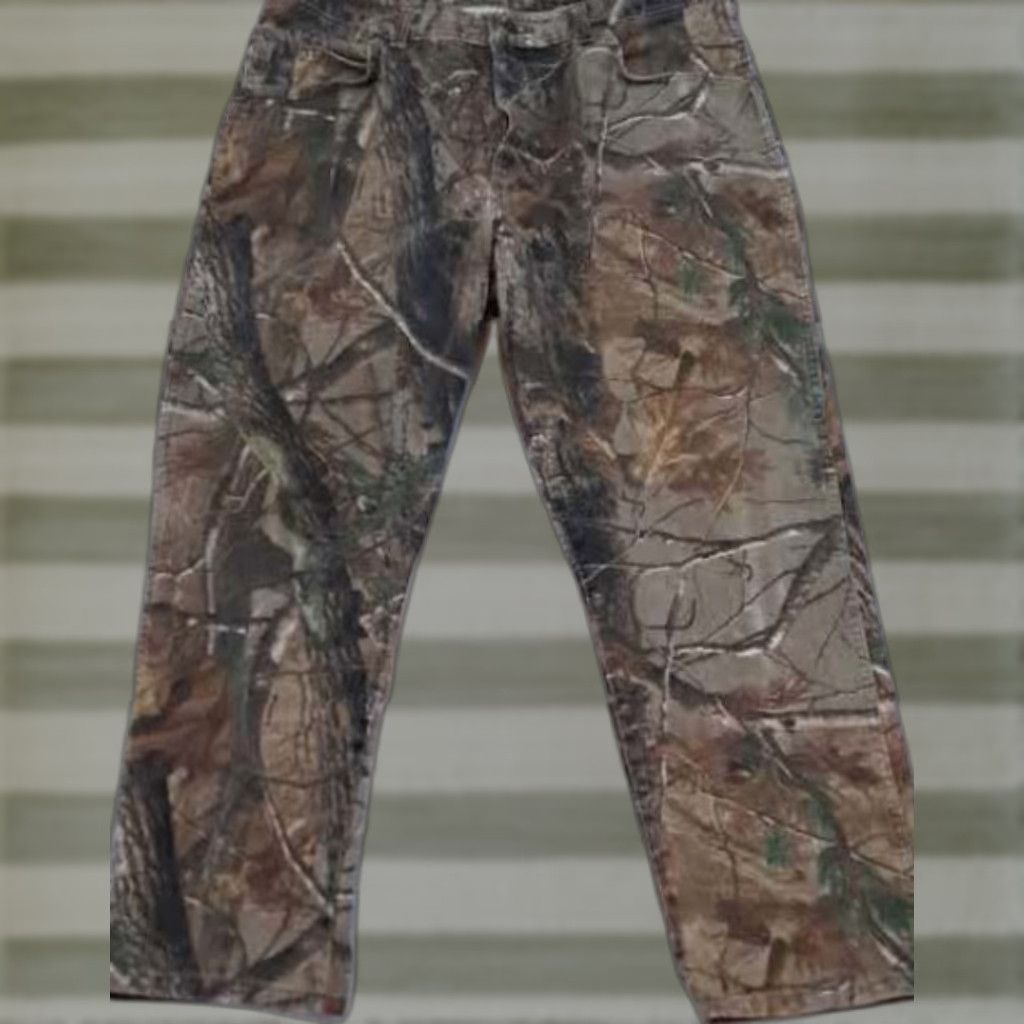 Vintage Wrangler Outdoor Jeans 38x30 Denim Camouflage Camo Print 90s Unisex Adults Regular Waist 38 Zip Size US 38 / EU 54 - 1 Thumbnail