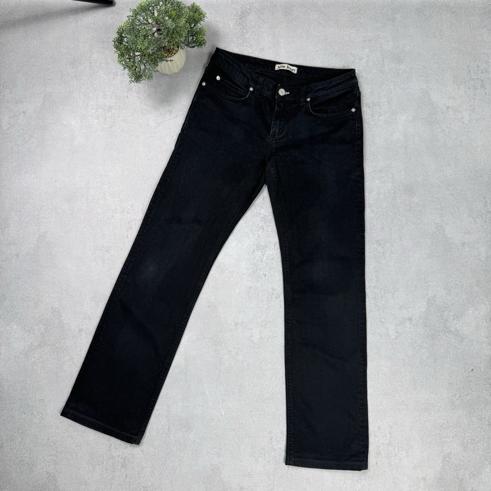Acne Studios ACNE JEANS Hep Display Jeans Women's W29/L32 Fade Effect Zip Size 29" - 1 Thumbnail