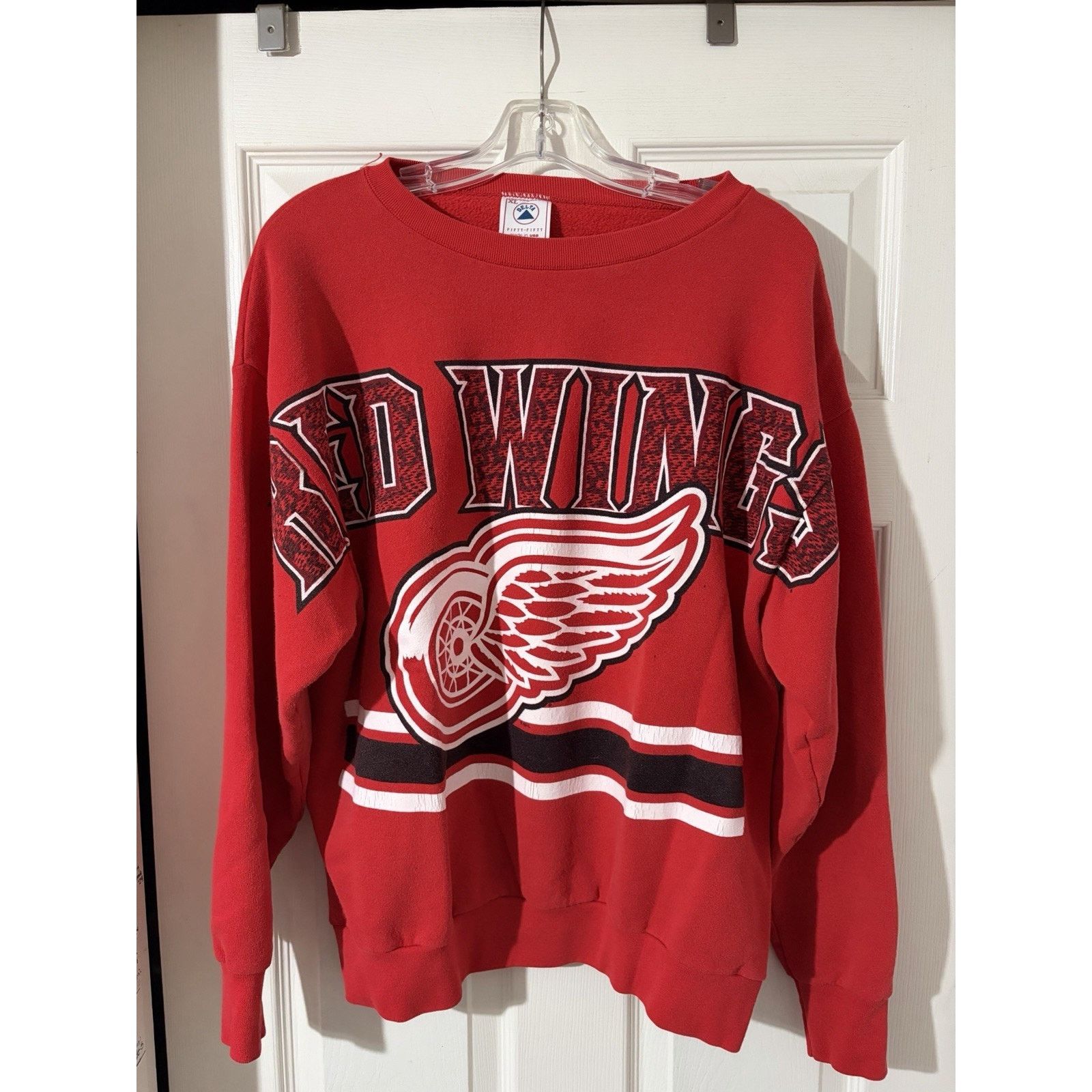 Delta Vintage Detroit Red Wings Sweatshirt Sz XL 90s Hockey NHL Size US XL / EU 56 / 4 - 1 Thumbnail