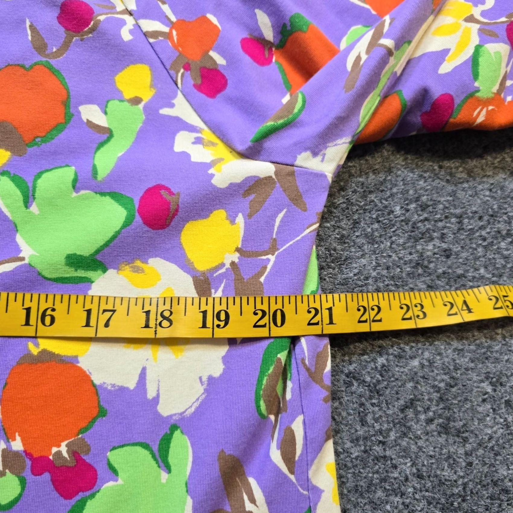Isaac Mizrahi Isaac Mizrahi Live Top Women L Purple Floral Stretch Long Sleeve Casual Blouse Mens? Size L / US 10 / IT 46 - 6 Thumbnail