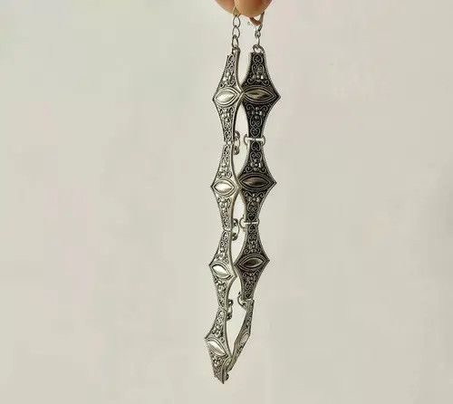 Jewelry Silver Ornate Vintage Style Choker Necklace Size ONE SIZE - 8 Thumbnail