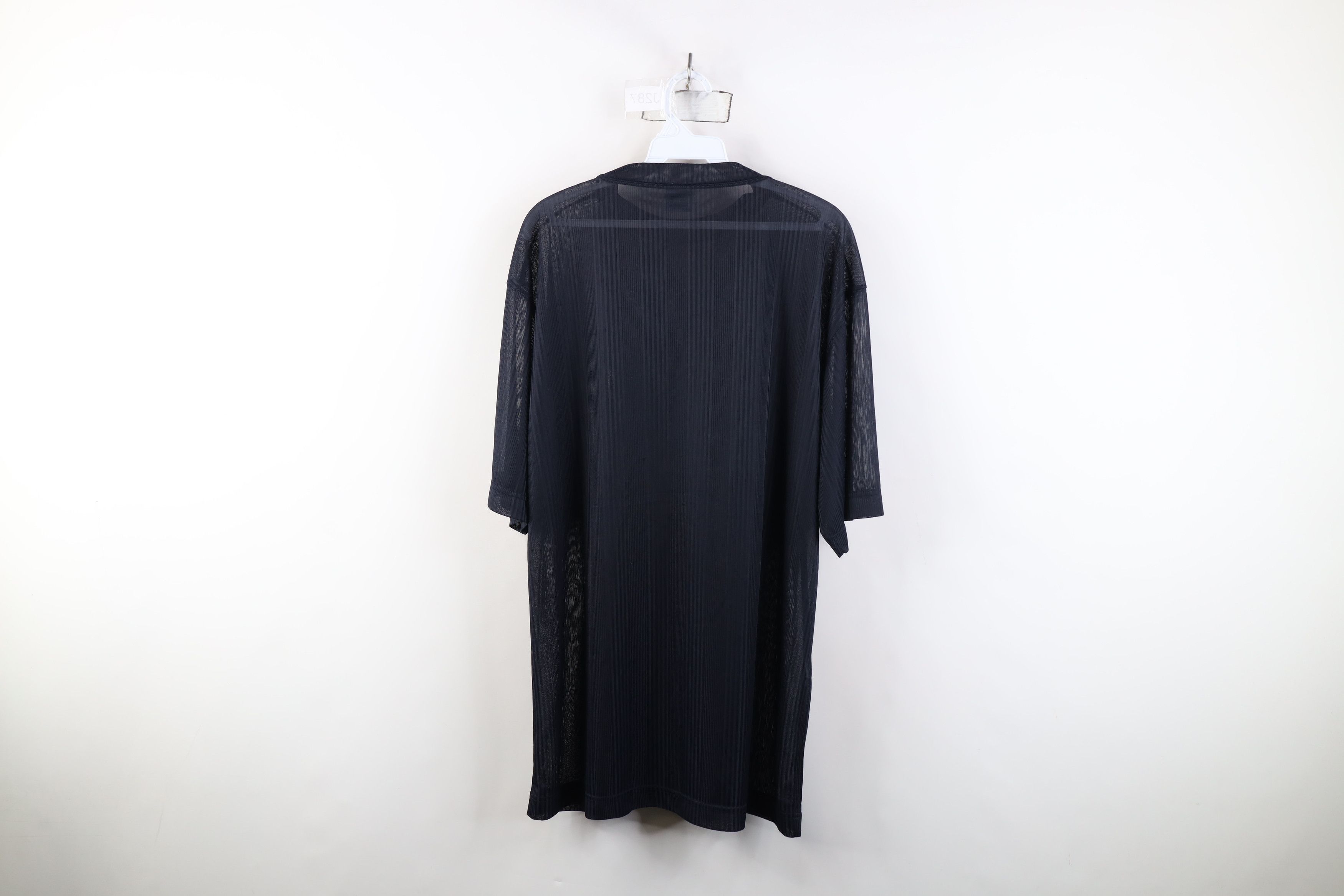 Southpole Vintage 90s Y2K Southpole Sheer Knit T-Shirt Navy Blue Size US M / EU 48-50 / 2 - 11 Thumbnail