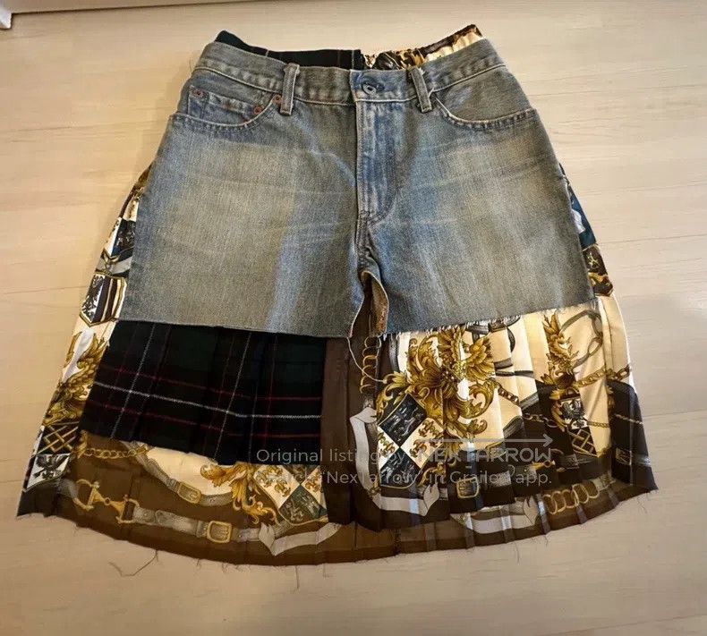 Comme des Garcons Comme Des Garcons size XS Vintage Pattern Denim Mixed Skir Size 23" - 1 Thumbnail