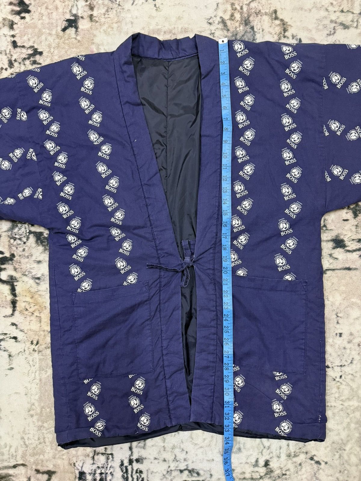 Japanese Brand Vintage Coffee Boss Fullprint Double Pocket Robe/Kimono Size US M / EU 48-50 / 2 - 11 Thumbnail