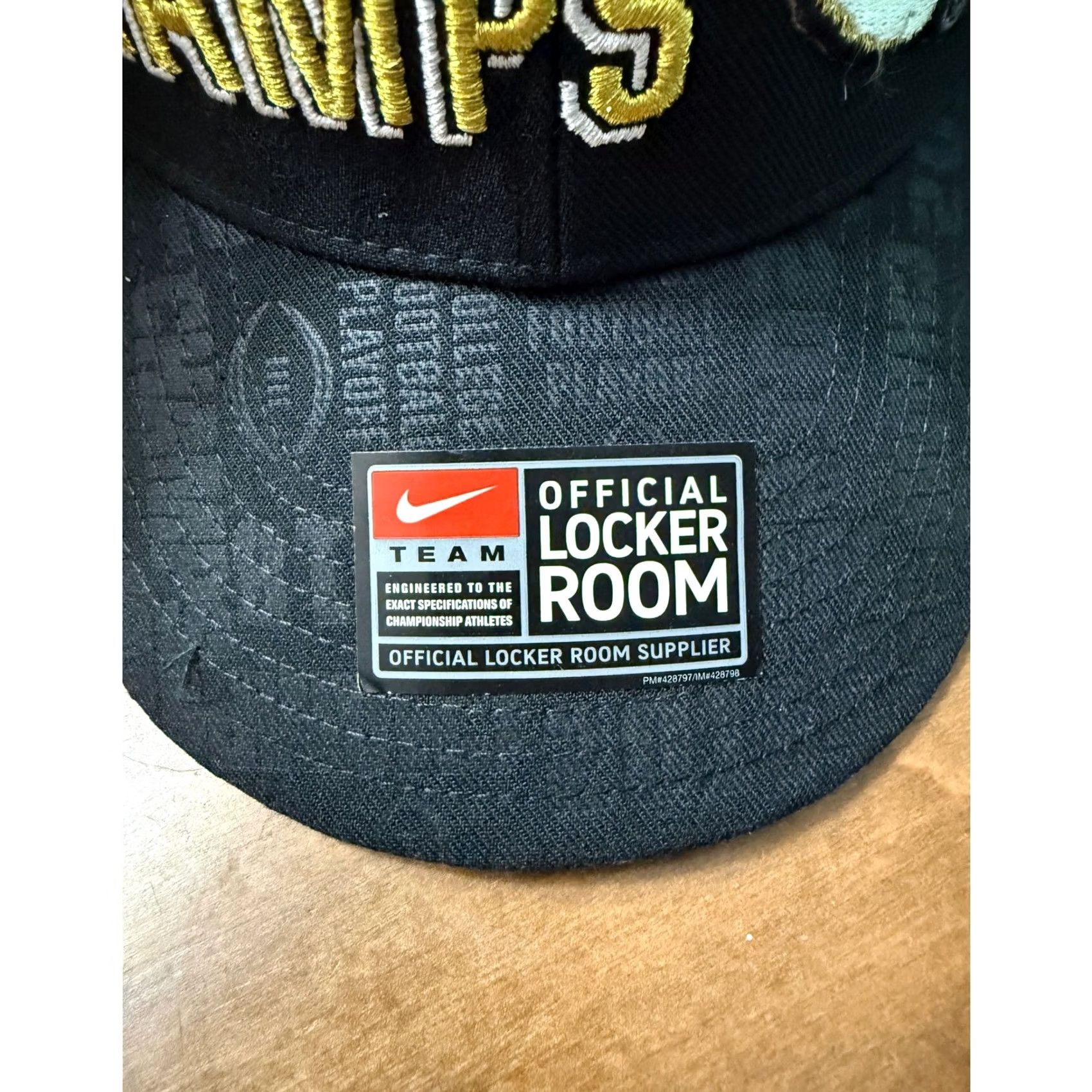 Nike Nike Clemson Tigers Hat Mens OSFA Black 2018 National Champs Locker Room Cap Size ONE SIZE - 3 Thumbnail
