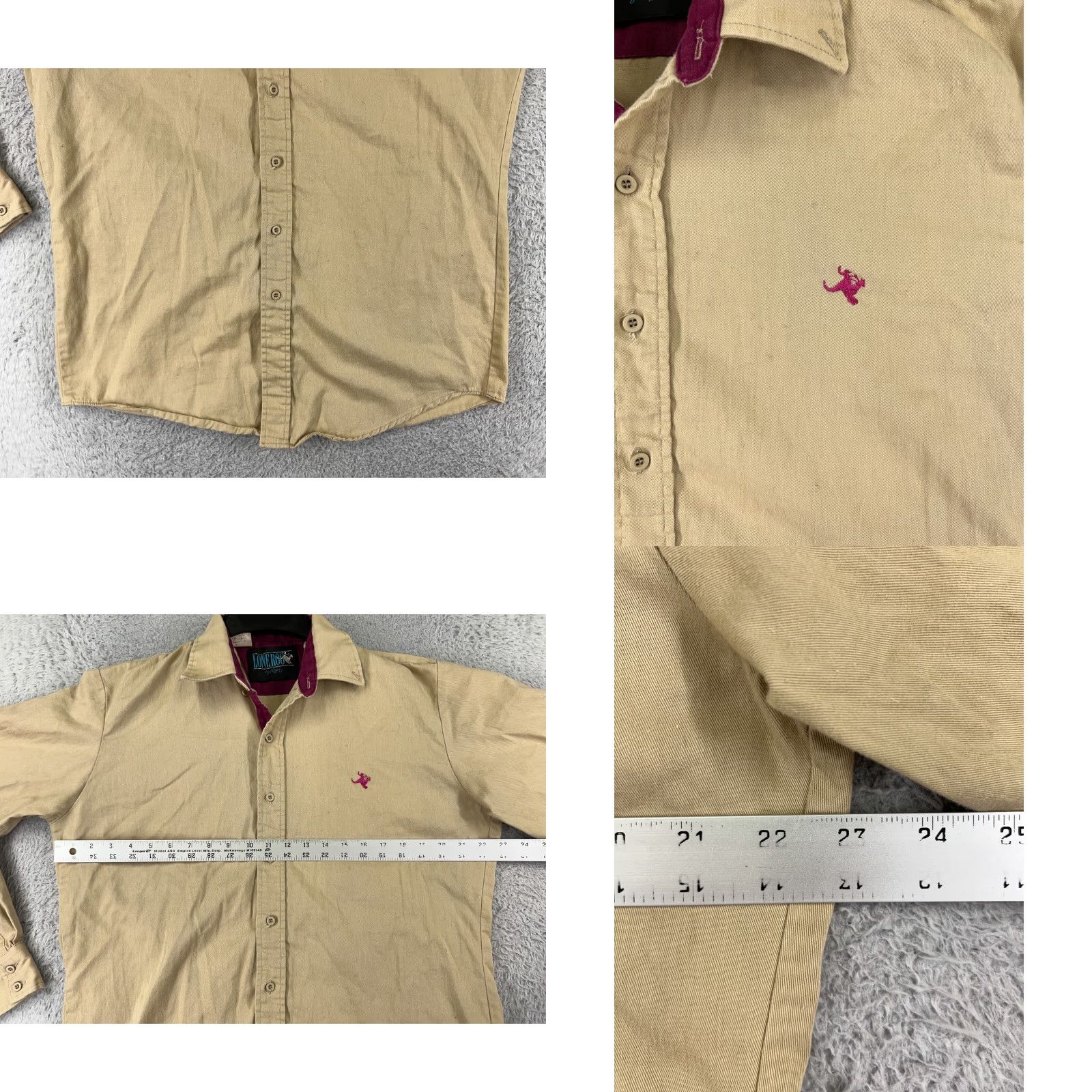 Roper VINTAGE Roper Shirt Mens L Beige Twill USA Button-Up Long Sleeve Size US L / EU 52-54 / 3 - 8 Thumbnail