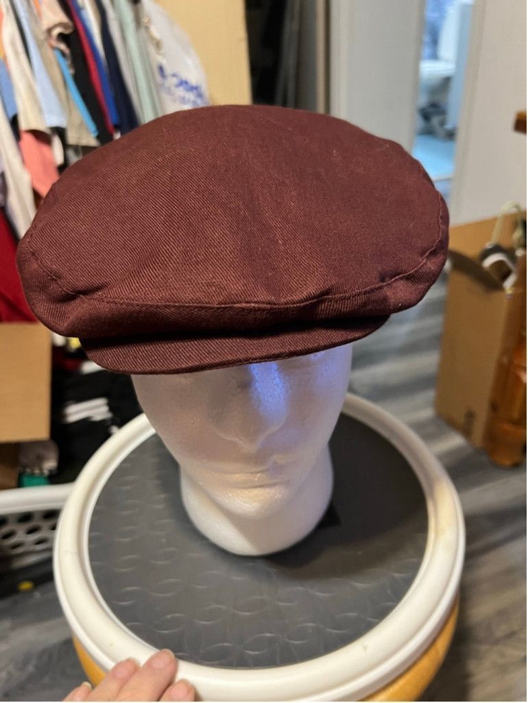 Other Men's GolfKnicker Maroon One Size Flat Cap Hat Size ONE SIZE - 1 Thumbnail