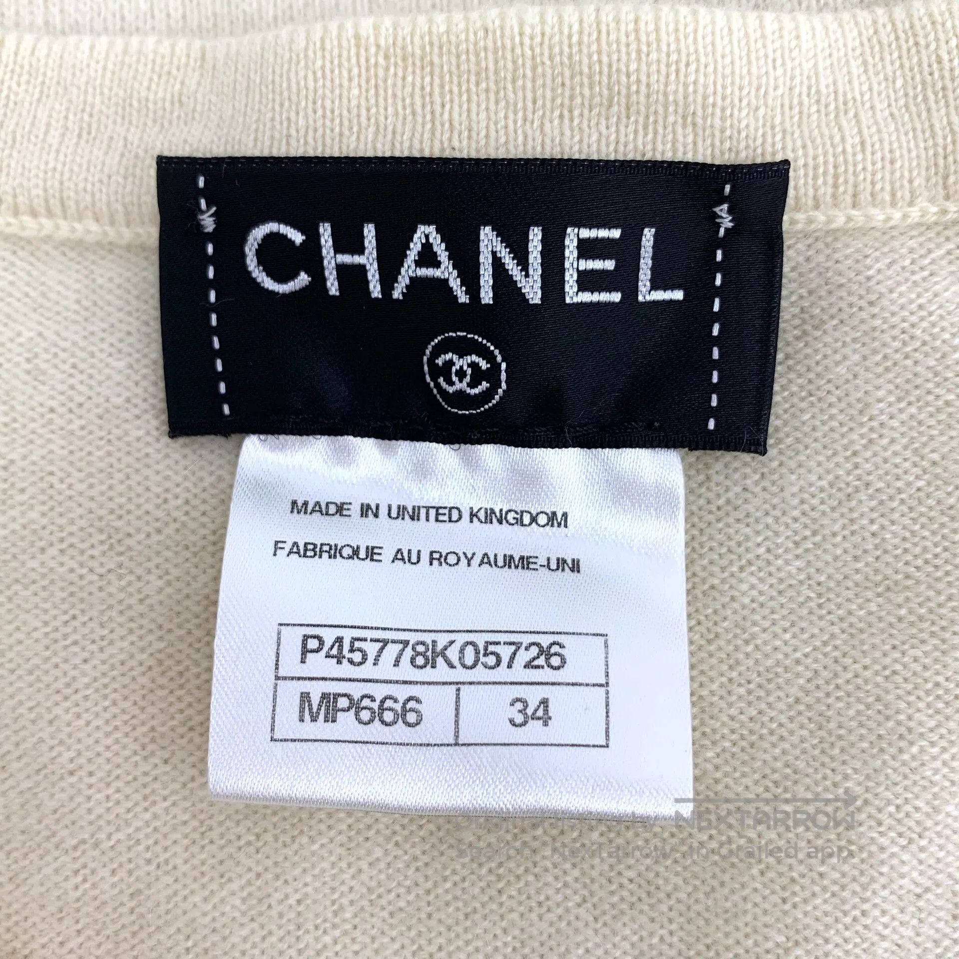 Chanel Chanel Light yellow double C velvet cashmere round neck lo Size XXS / US 00 / IT 34 - 5 Thumbnail