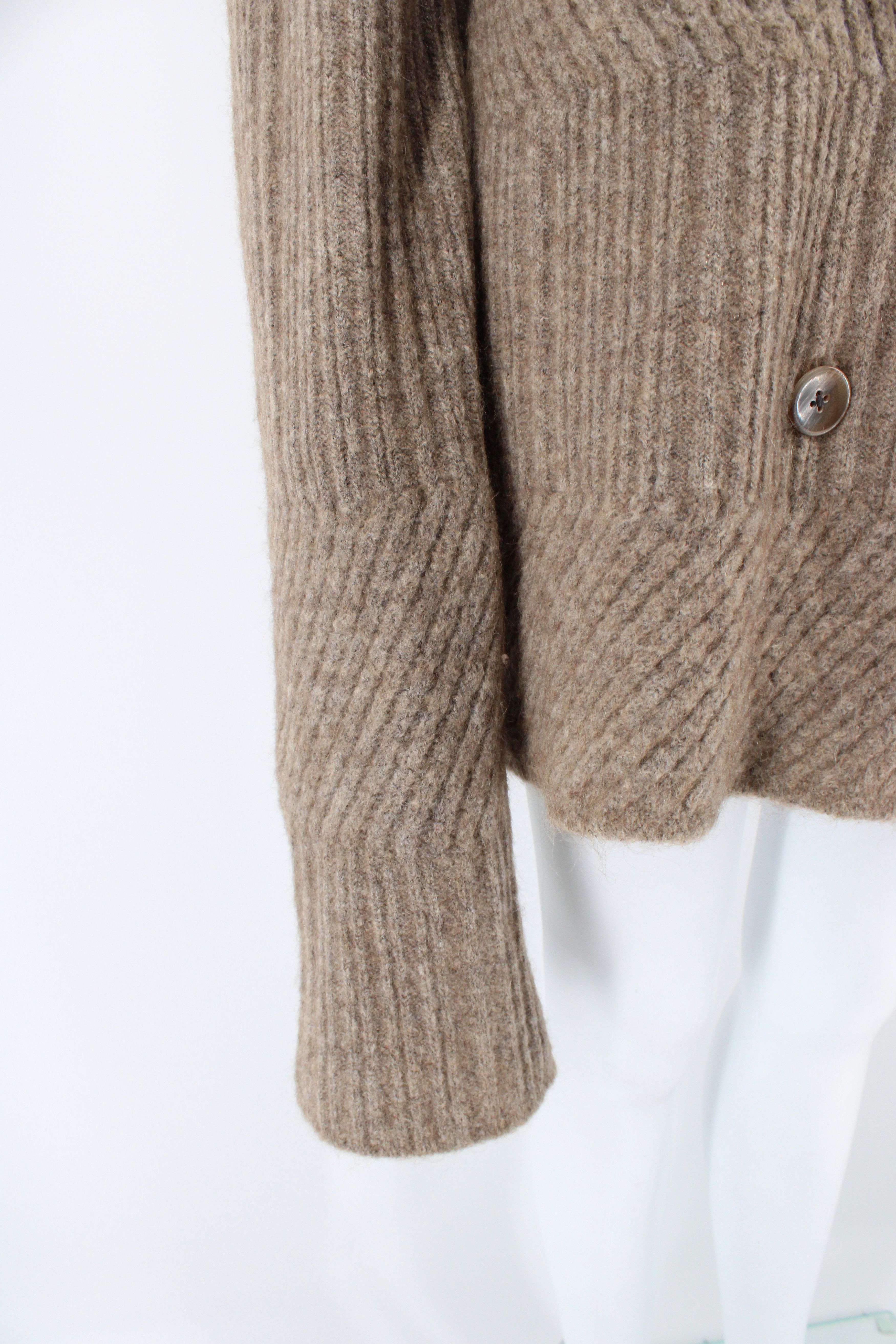 Ann Demeulemeester Ann D Artisanal Oversized Double-breasted Knit Size XS / US 0-2 / IT 36-38 - 2 Thumbnail