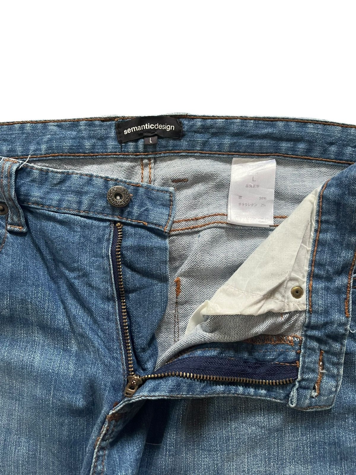 semanticdesign Vintage Semantic Design Faded Wash Distressed Jeans Size 32" / US 10 / IT 46 - 5 Thumbnail