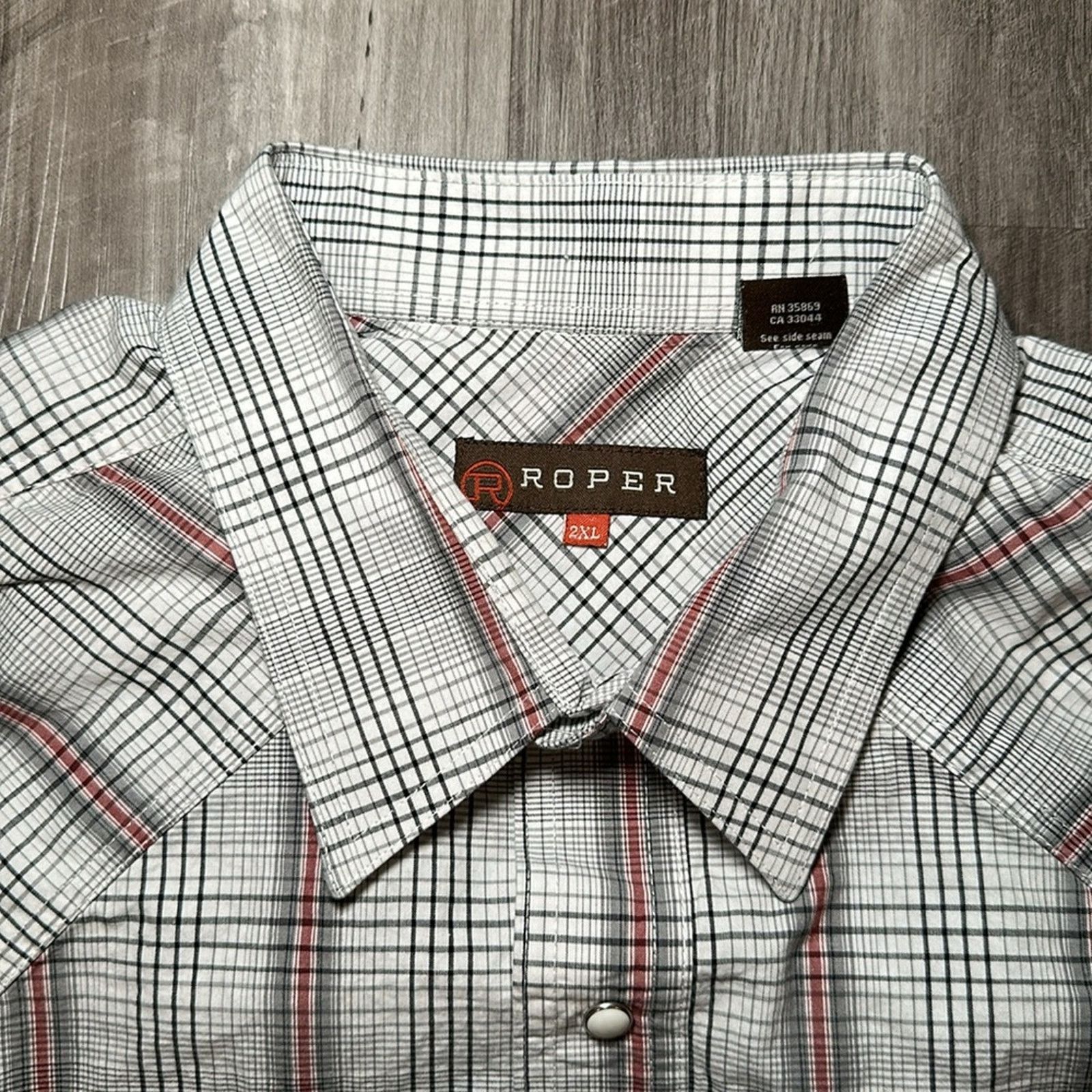 Roper Roper Western Plaid Long Sleeve Pearl Snap Button - 2XL Size US XXL / EU 58 / 5 - 6 Thumbnail