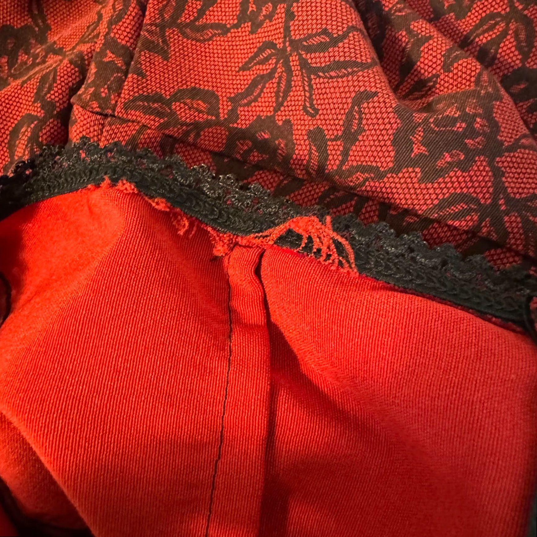 Vintage VINTAGE 90s Y2K Prom Formal Dress M Red Strapless Goth Whimsigoth Mens Girls? Size M / US 6-8 / IT 42-44 - 5 Thumbnail
