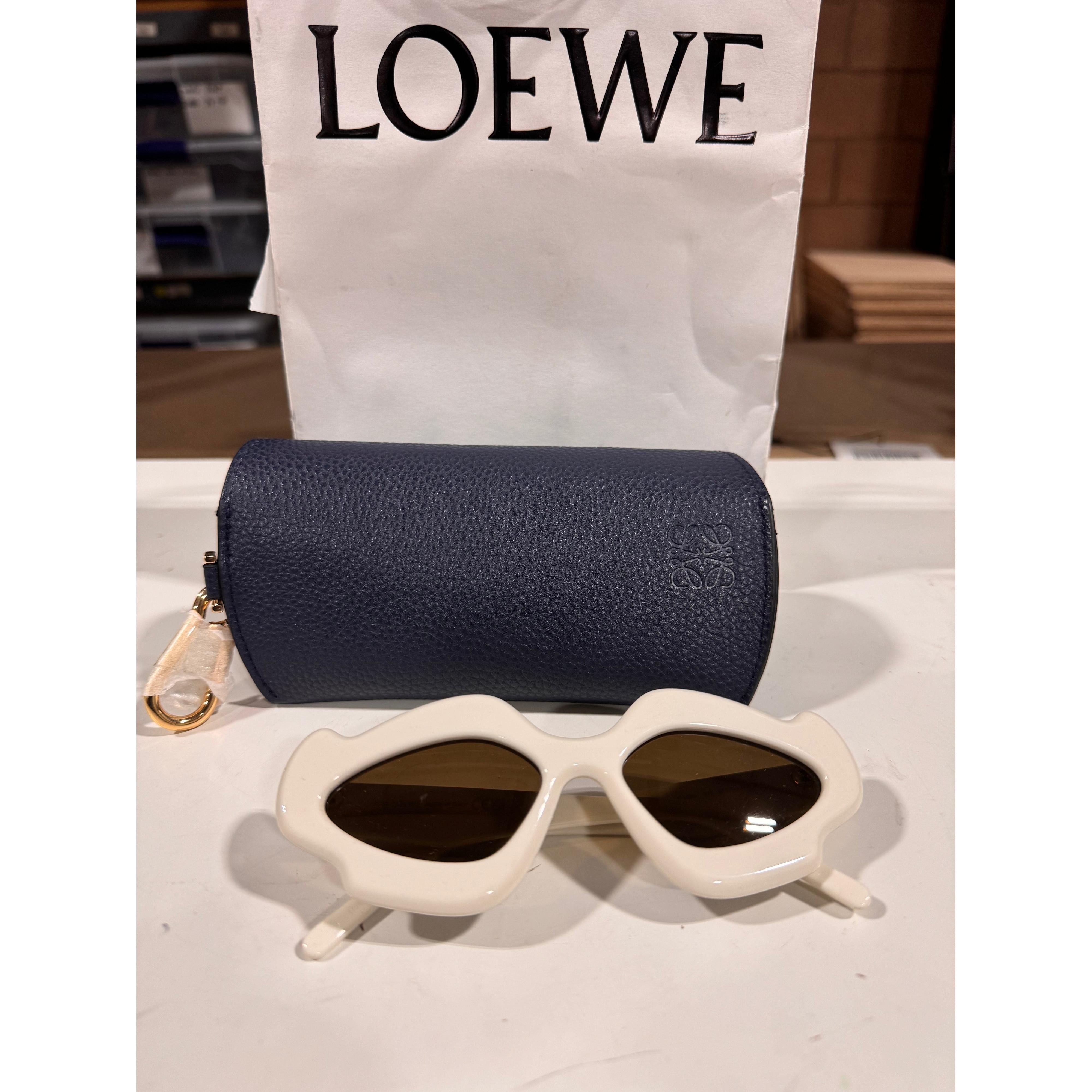 Loewe PRE OWNED x Paula's Ibiza 52mm Geometric Sunglasses in White Size ONE SIZE - 1 Thumbnail