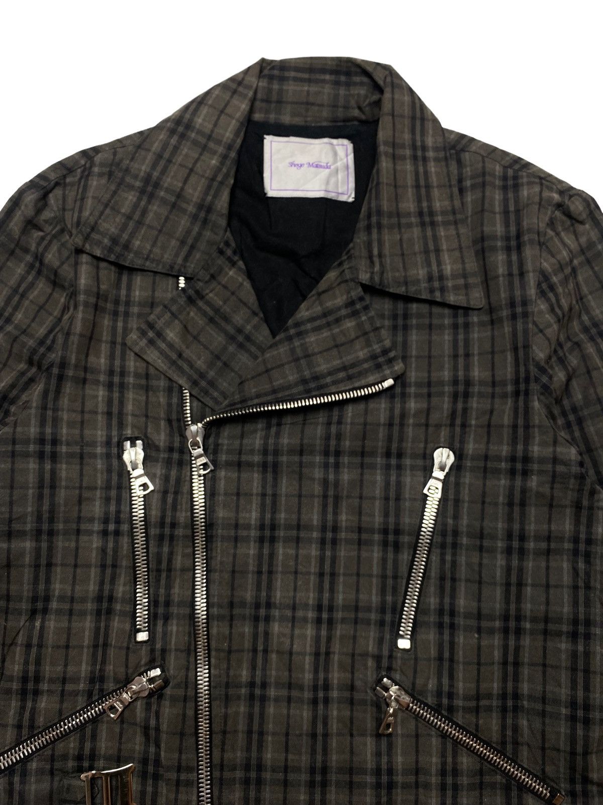 If Six Was Nine 2000s Sogo Matsuda - Riri Zipper Plaid Punk Biker Jacket Size US M / EU 48-50 / 2 - 5 Thumbnail