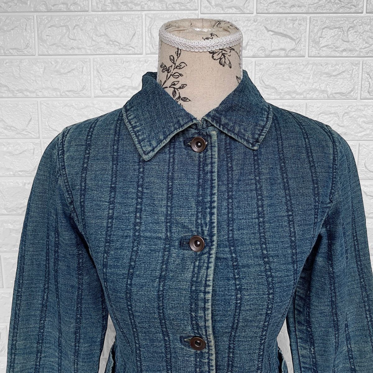 Indigo × Japanese Brand Vert Dense Blue Denim Jacket Japanese Brand Size S / US 4 / IT 40 - 7 Thumbnail