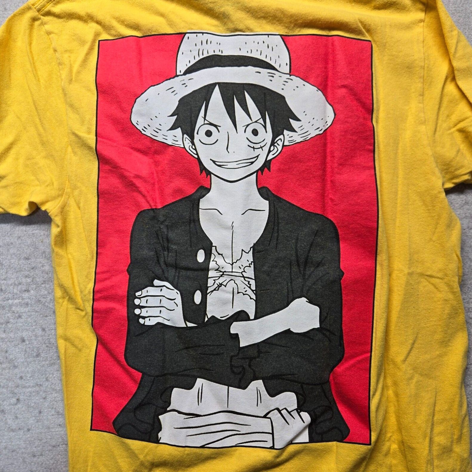 Vintage Yellow One Piece Anime buy Tee