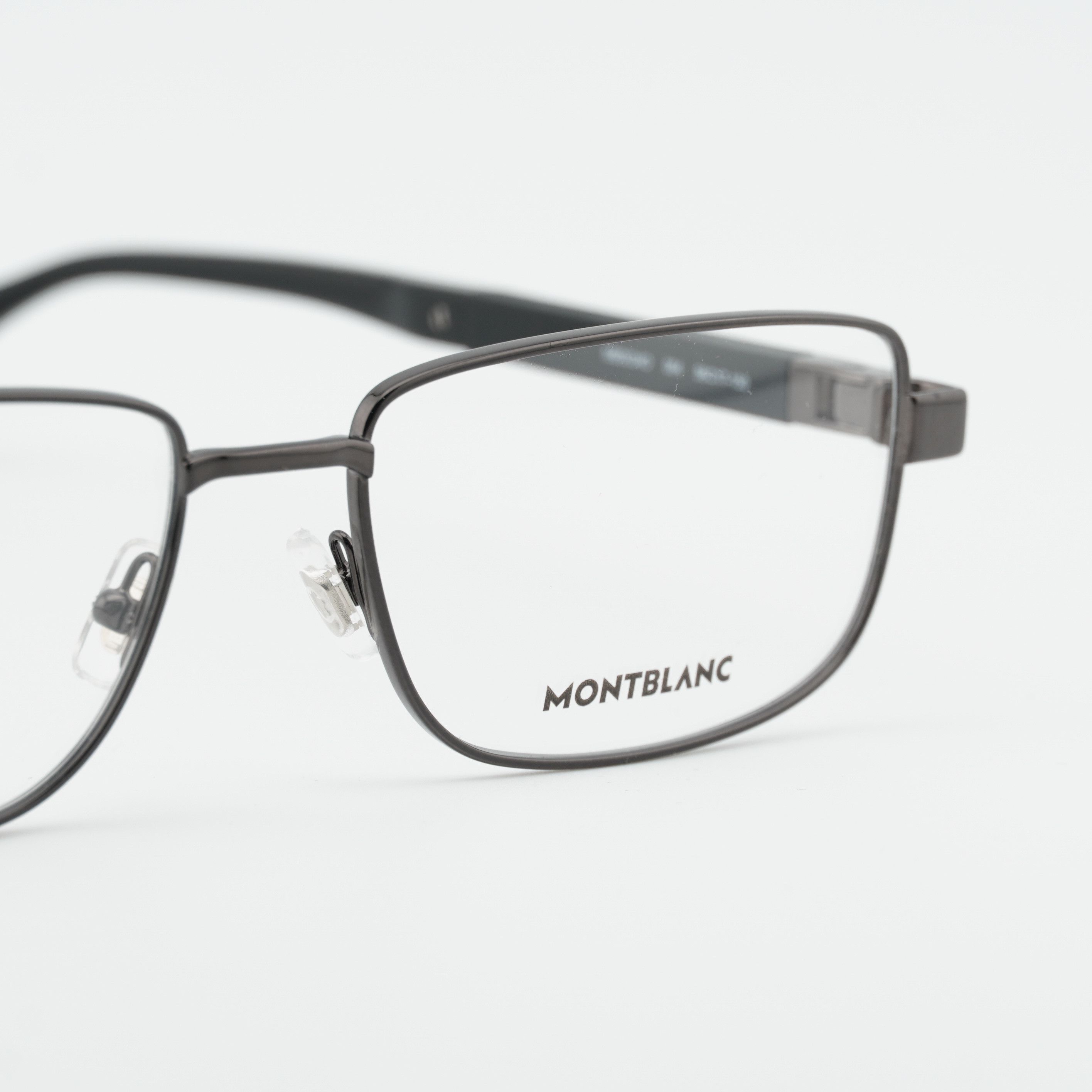 Montblanc Montblanc MB0034O 004 Eyeglasses Ruthenium 58mm Rectangle Size ONE SIZE - 6 Thumbnail