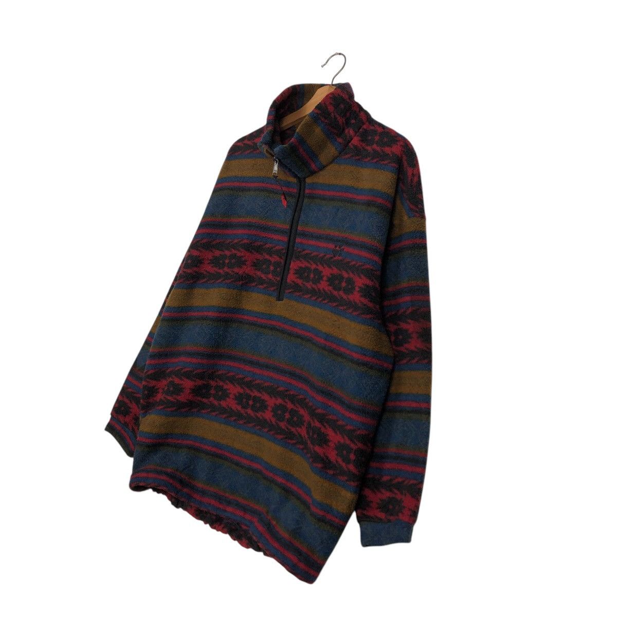 Japanese Brand 📌Vintage Fleece Jacket Jack Wolf Navajo Native Design Size US M / EU 48-50 / 2 - 3 Thumbnail