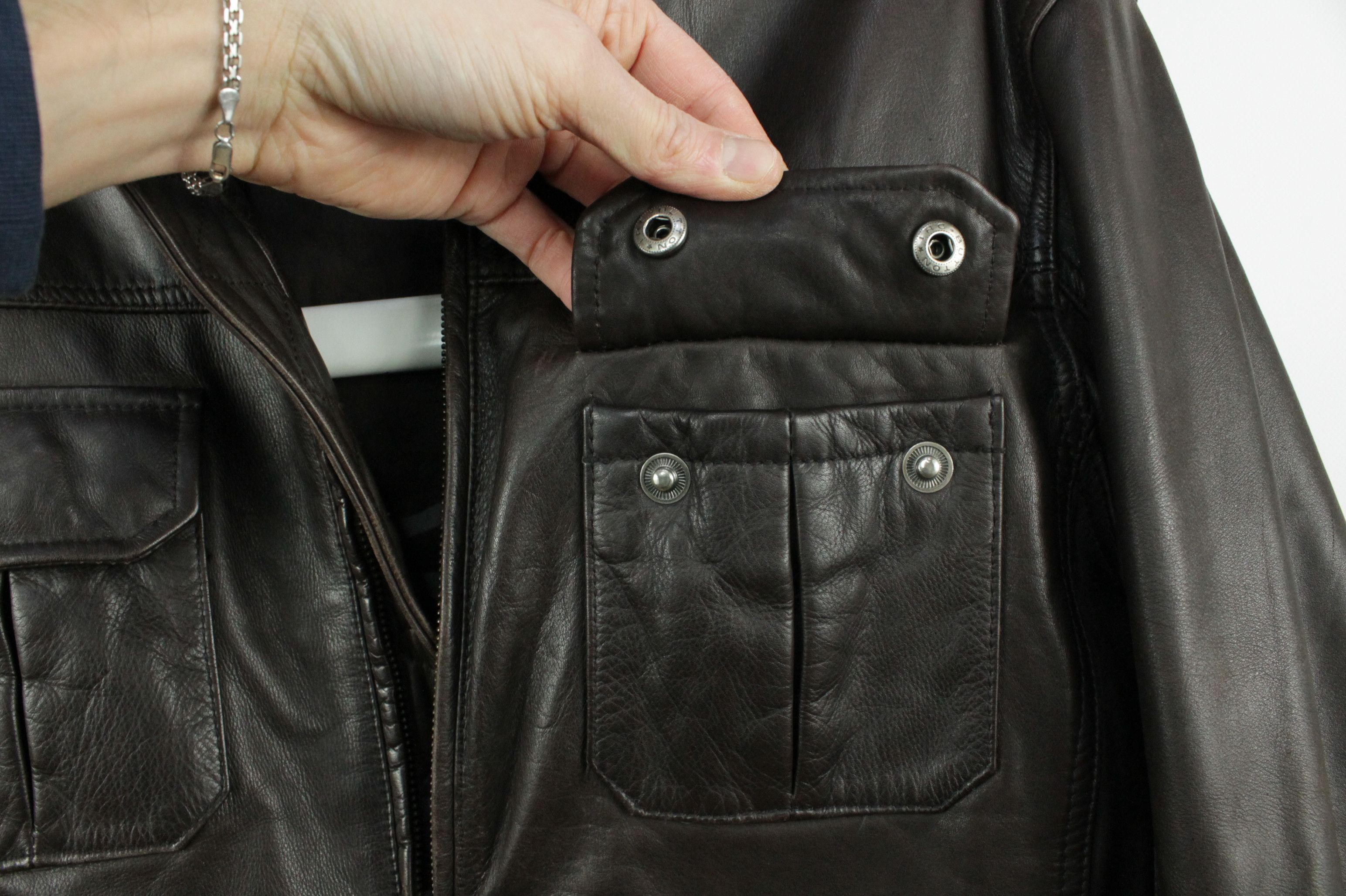 Daytona Daytona Brown Leather Aviator Biker Casual Jacket Size US XL / EU 56 / 4 - 10 Thumbnail
