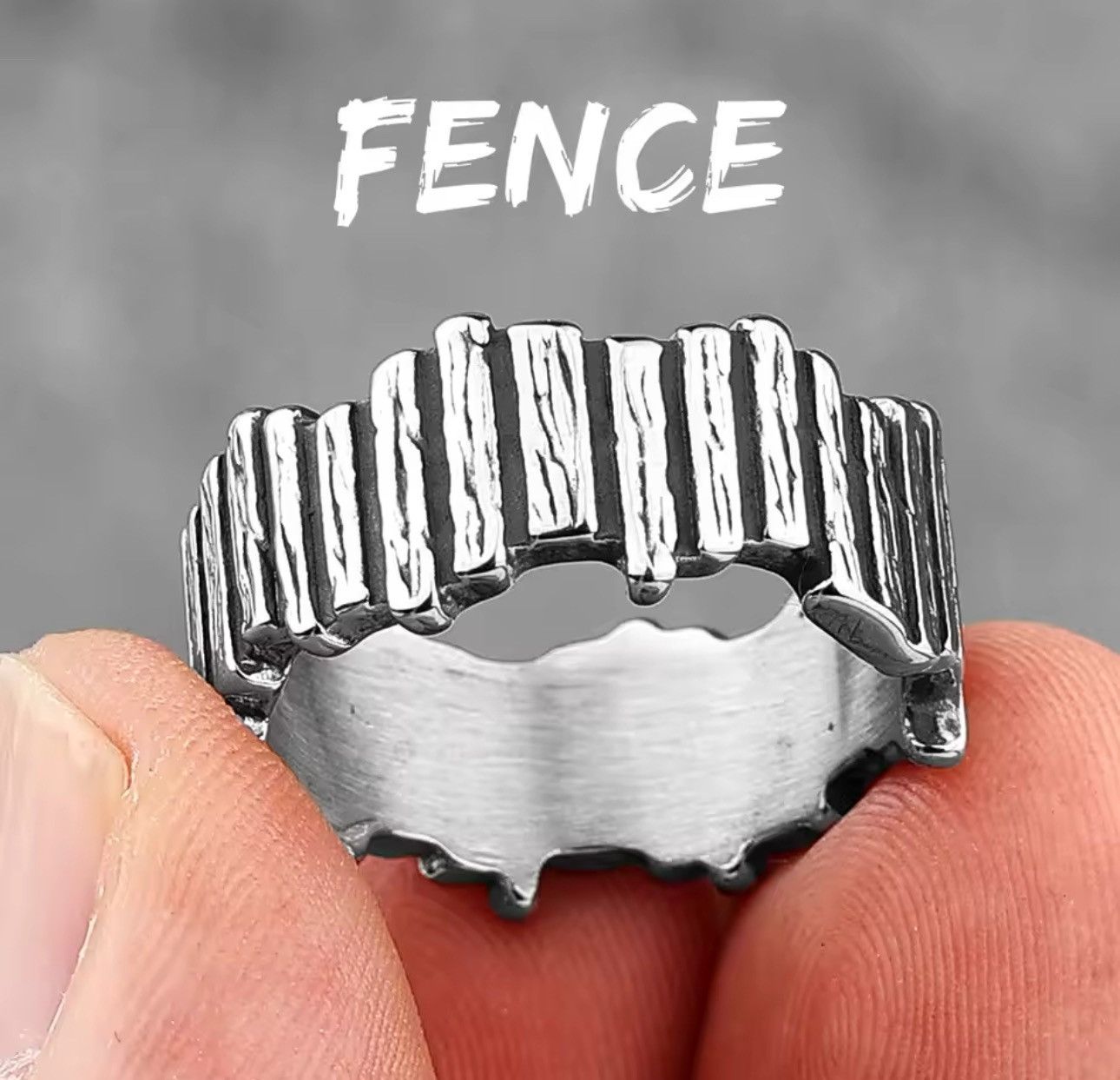 Jewelry × Vintage Simple Vintage Geometry Stainless Steel Mens Rings Size ONE SIZE - 1 Thumbnail