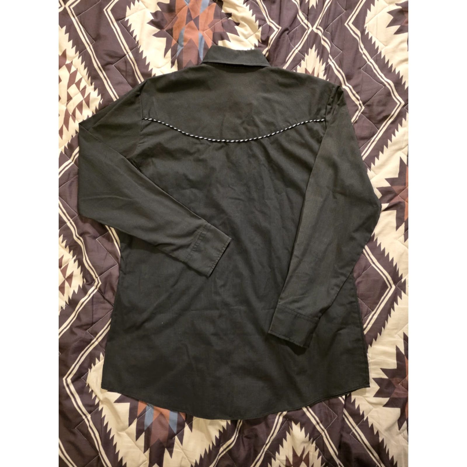 Vintage VINTAGE Ely Country Charmers Women's Embroidered Pearl Snap Western Shirt Small Black S Casual Western, 80s 90s Womens Shirt Size S / US 4 / IT 40 - 3 Thumbnail