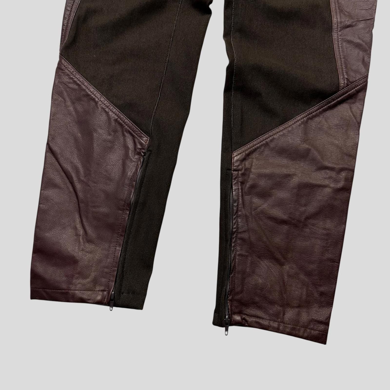 Issey Miyake Issey Miyake 2003 Leather Moto Trousers - 3 (S) Size 30" / US 8 / IT 44 - 3 Thumbnail