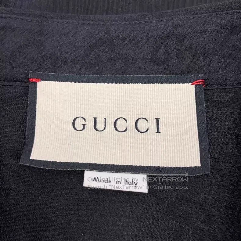 Gucci Gucci Black logo dark pattern full print mulberry silk lap Size US XXS / EU 40 - 5 Thumbnail