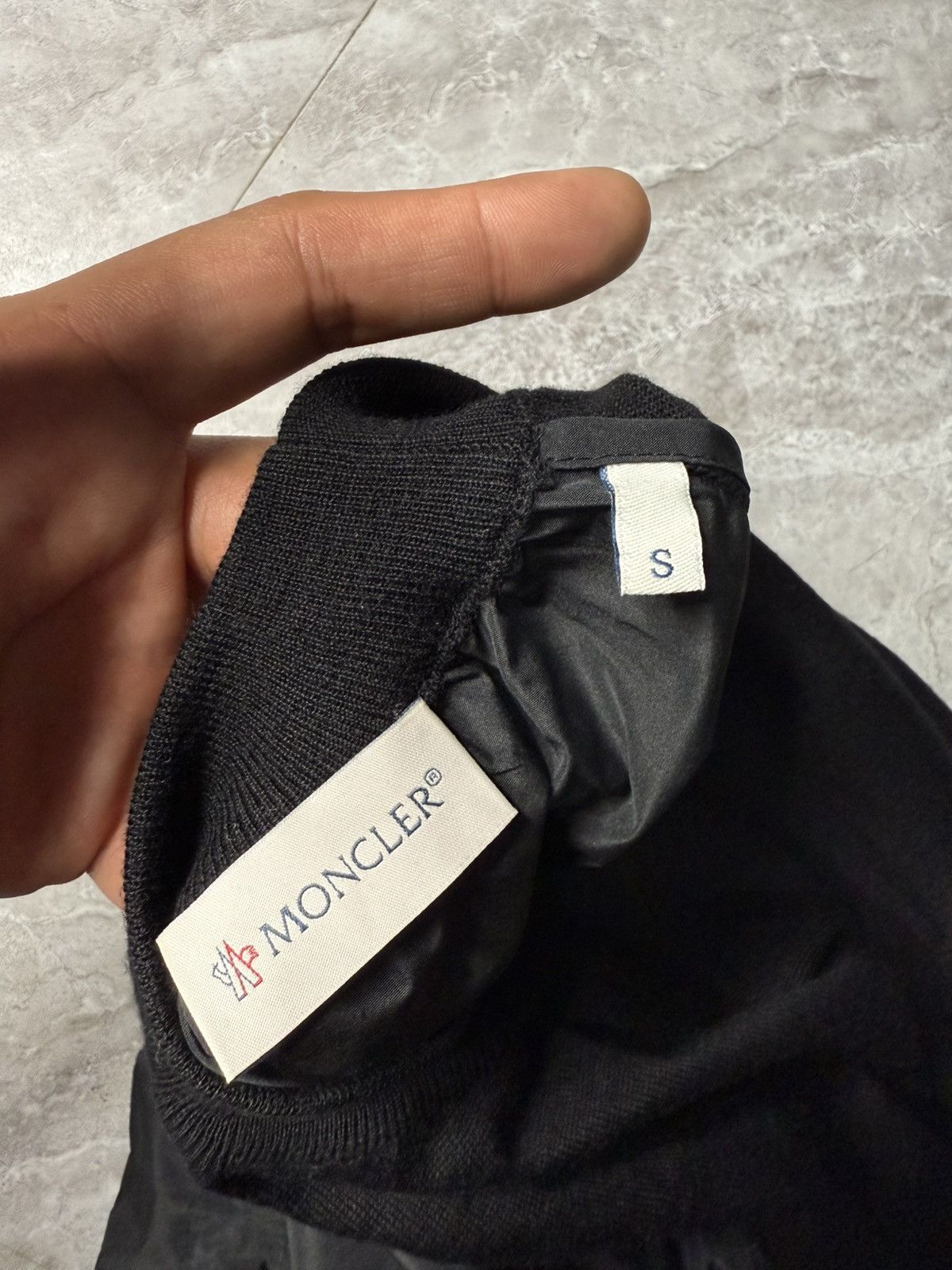 Moncler Moncler Girocollo Tricot Hybrid Wool Nylon Sweater Size S / US 4 / IT 40 - 8 Thumbnail