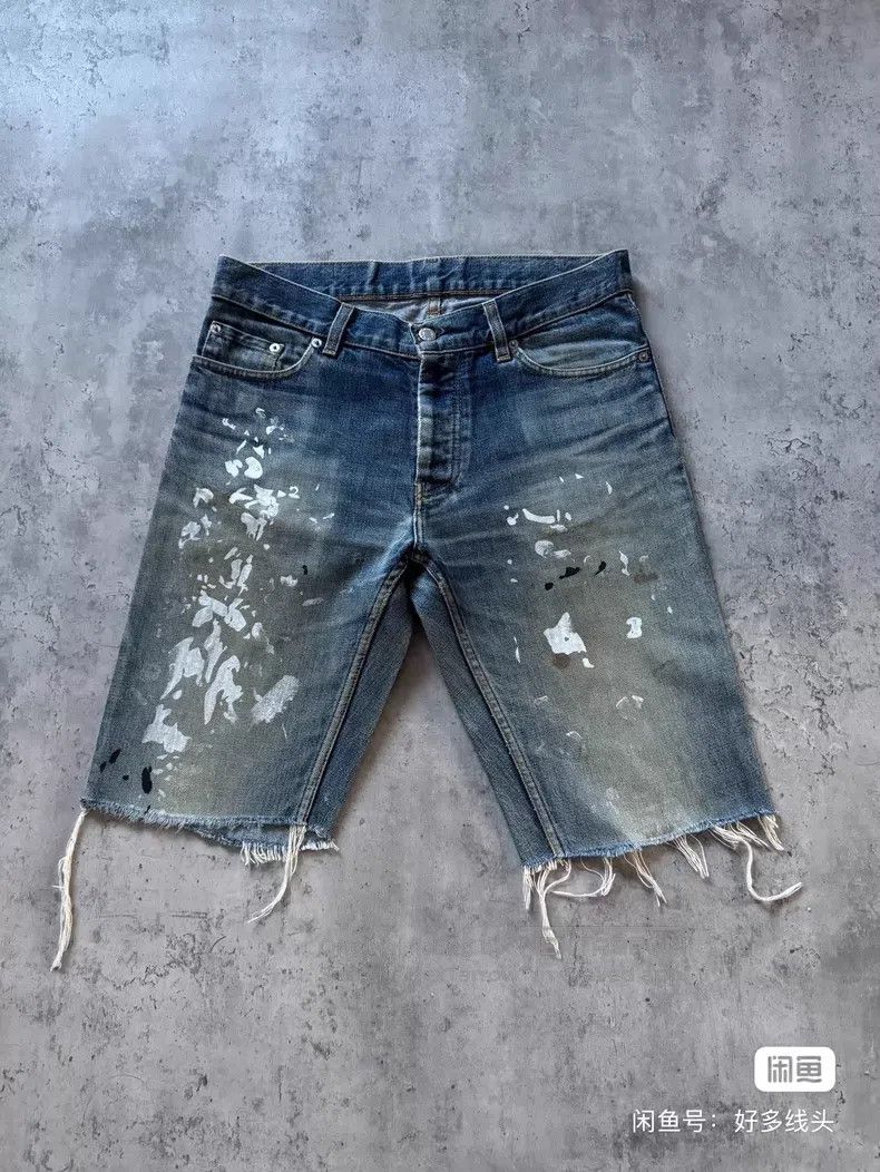 Helmut Lang Helmut Lang Personal Archive Blue Denim Shorts Size US 30 / EU 46 - 1 Thumbnail