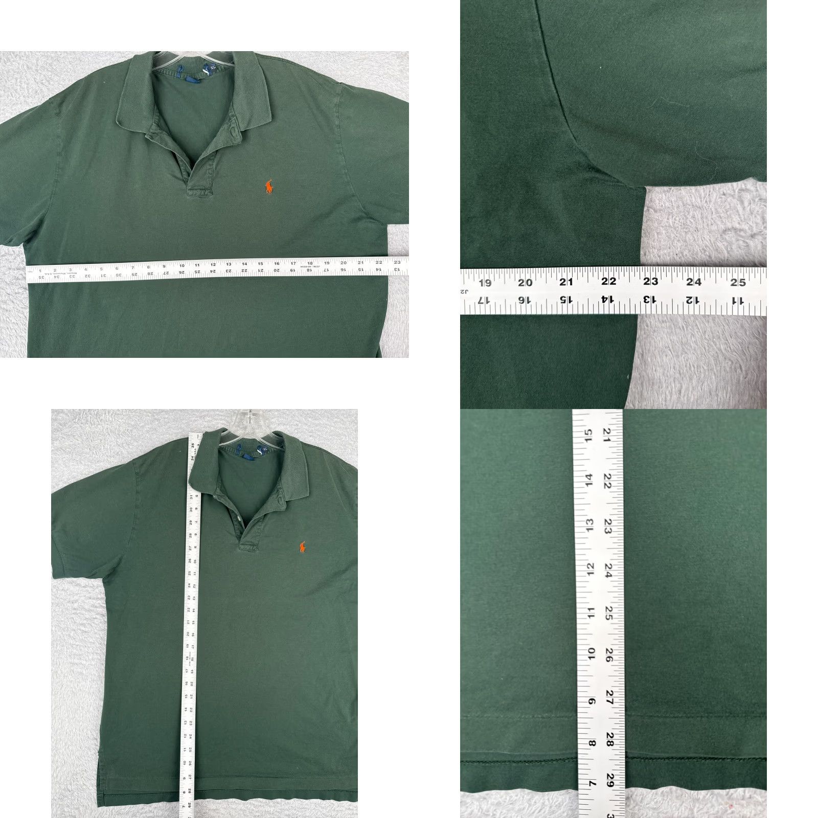Ralph Lauren VINTAGE Ralph Lauren Polo Shirt Men XL Green Short Sleeve 100% Cotton Slim Logo Embroidered Size US XL / EU 56 / 4 - 8 Thumbnail