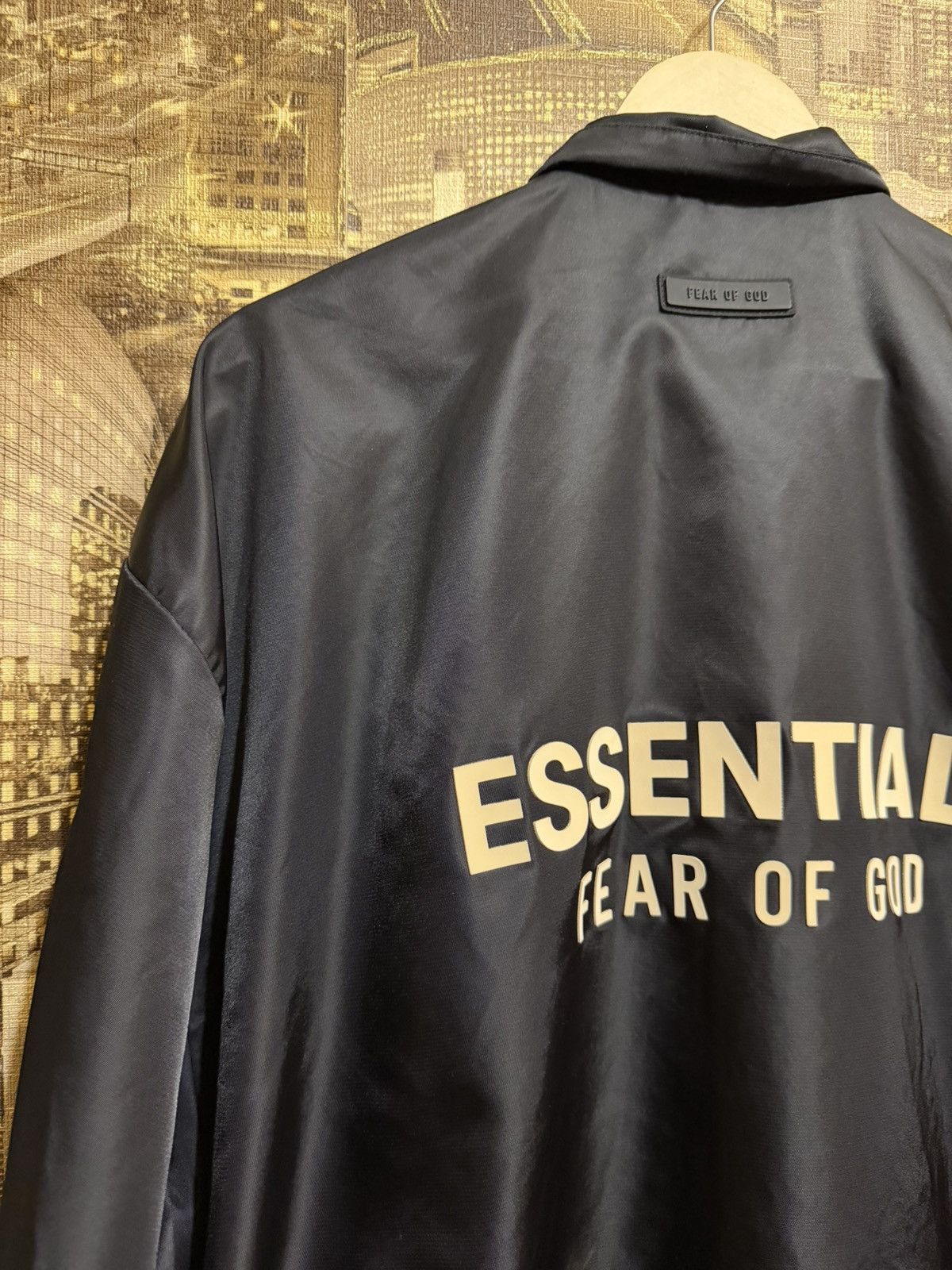 Fear of God Fear Of God Coaches Jacket in Black For Men Size M-L Oversiz Size US M / EU 48-50 / 2 - 12 Thumbnail