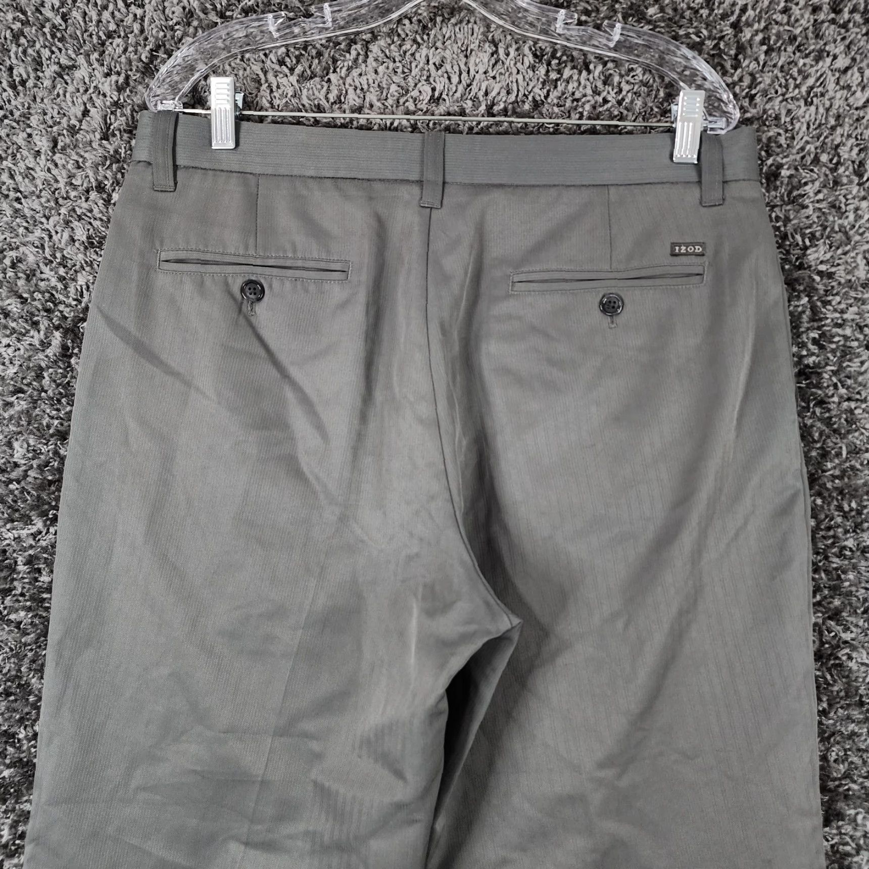 Izod IZOD Golf Mens Gray Pleated 100% Polyester Golf Pants Size 34x30 Size US 34 / EU 50 - 7 Thumbnail