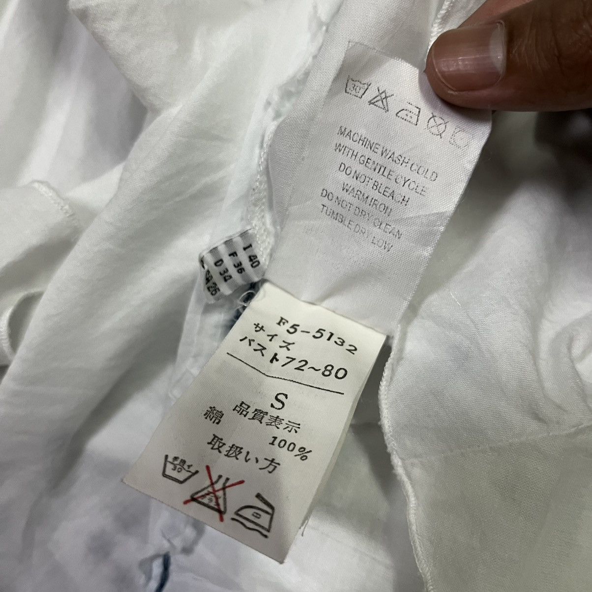 Marithe + Francois Girbaud a24 Marithe Francois Girbaud white rufft blouse Size XS / US 0-2 / IT 36-38 - 12 Thumbnail