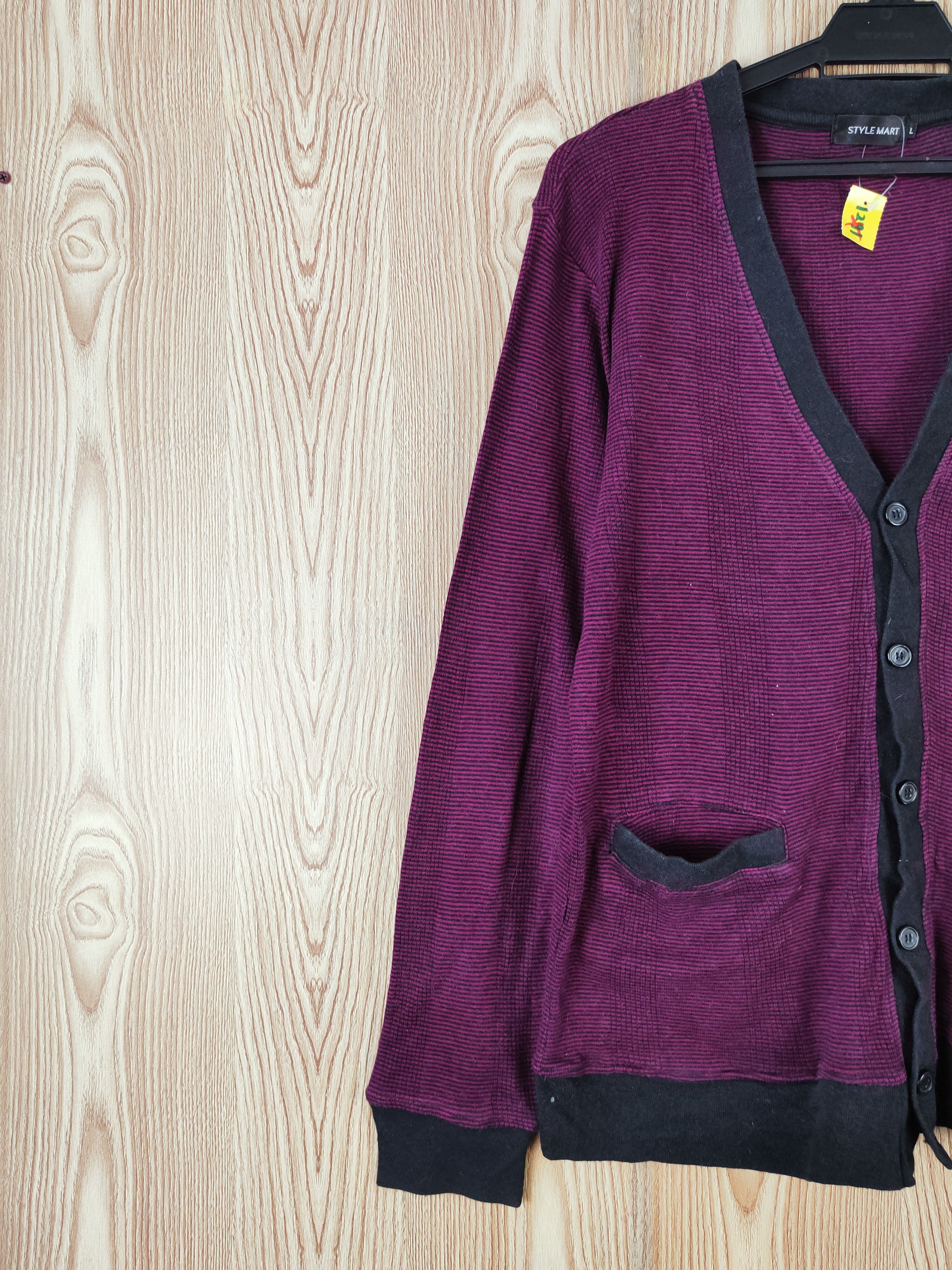 Japanese Brand × Vintage Style Mart Purple Knitwear Cardigan #W870 Size L / US 10 / IT 46 - 3 Thumbnail