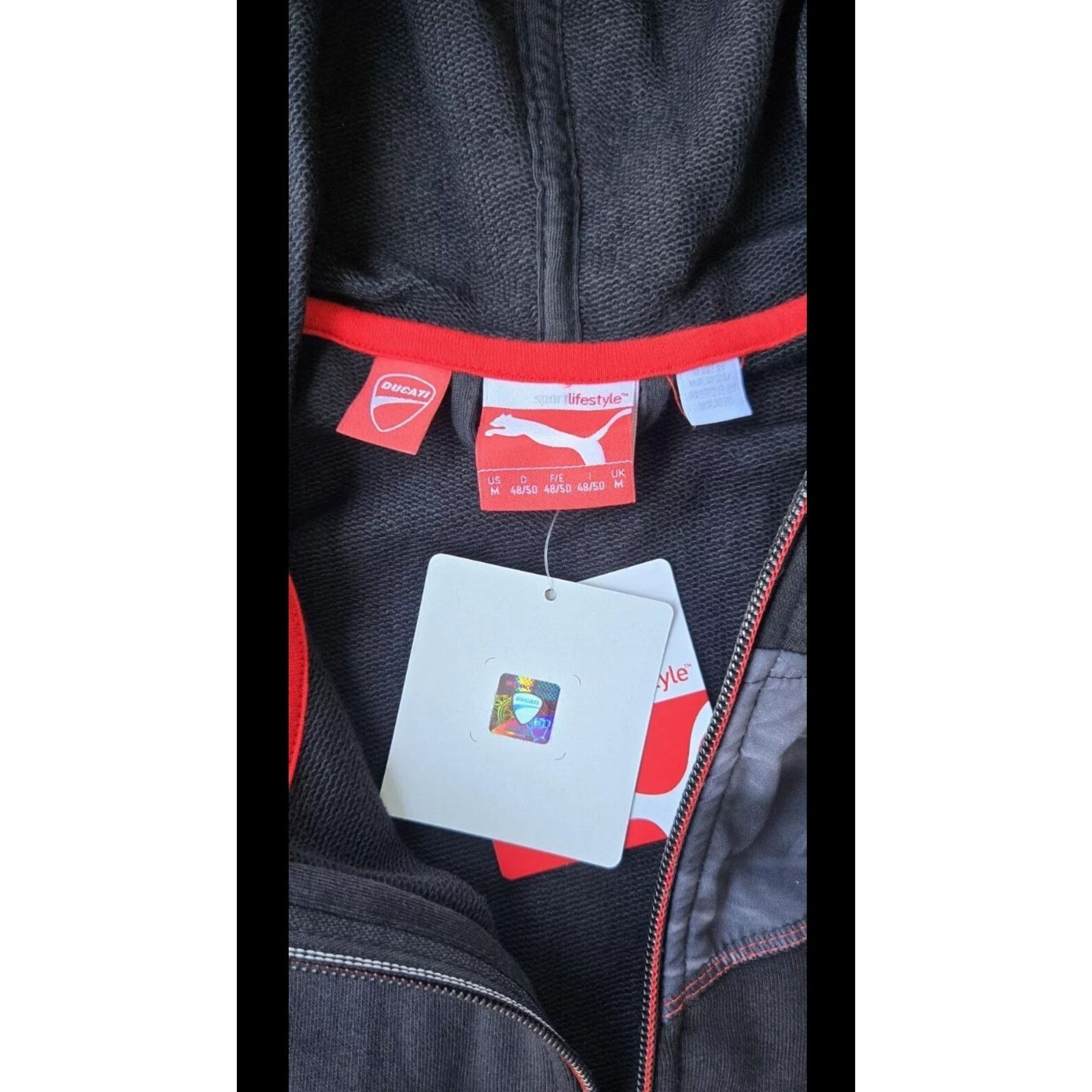 Puma PUMA x DUCATI Full Zip Hoodie Motorcycle Jacket Sweatshirt L Size US L / EU 52-54 / 3 - 8 Thumbnail