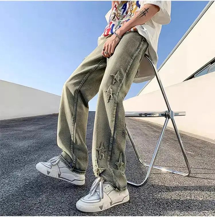 Japanese Brand Retro casual washed straight leg jeans Size US 32 / EU 48 - 3 Thumbnail